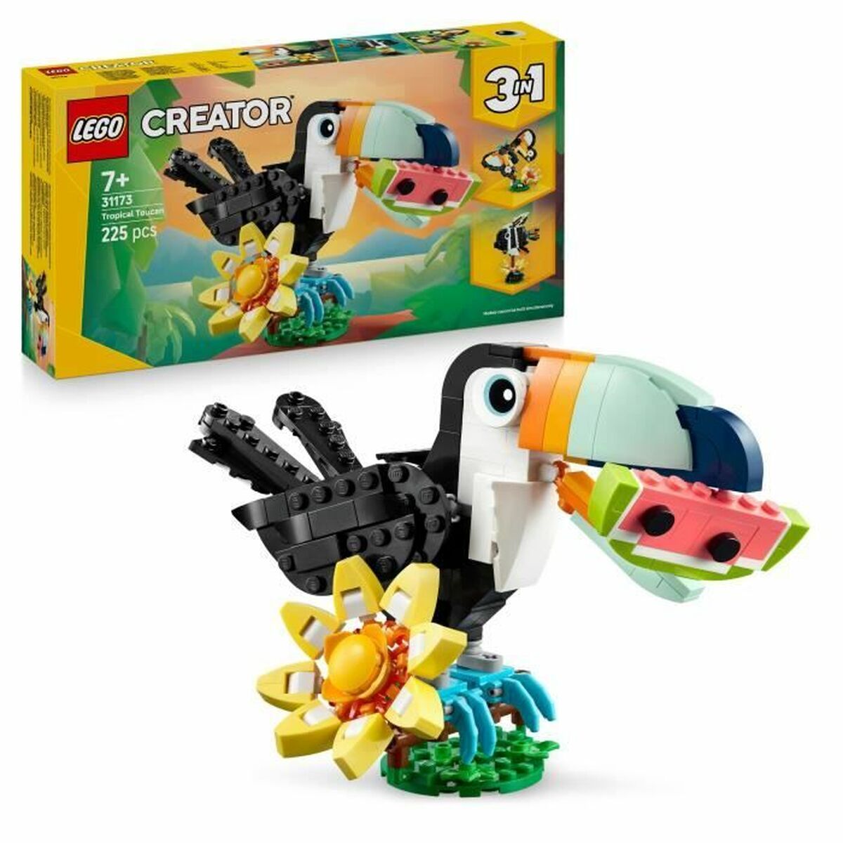 Set de construction Lego 31173 Wild Animals : Tropical Toucan 225 Pièces