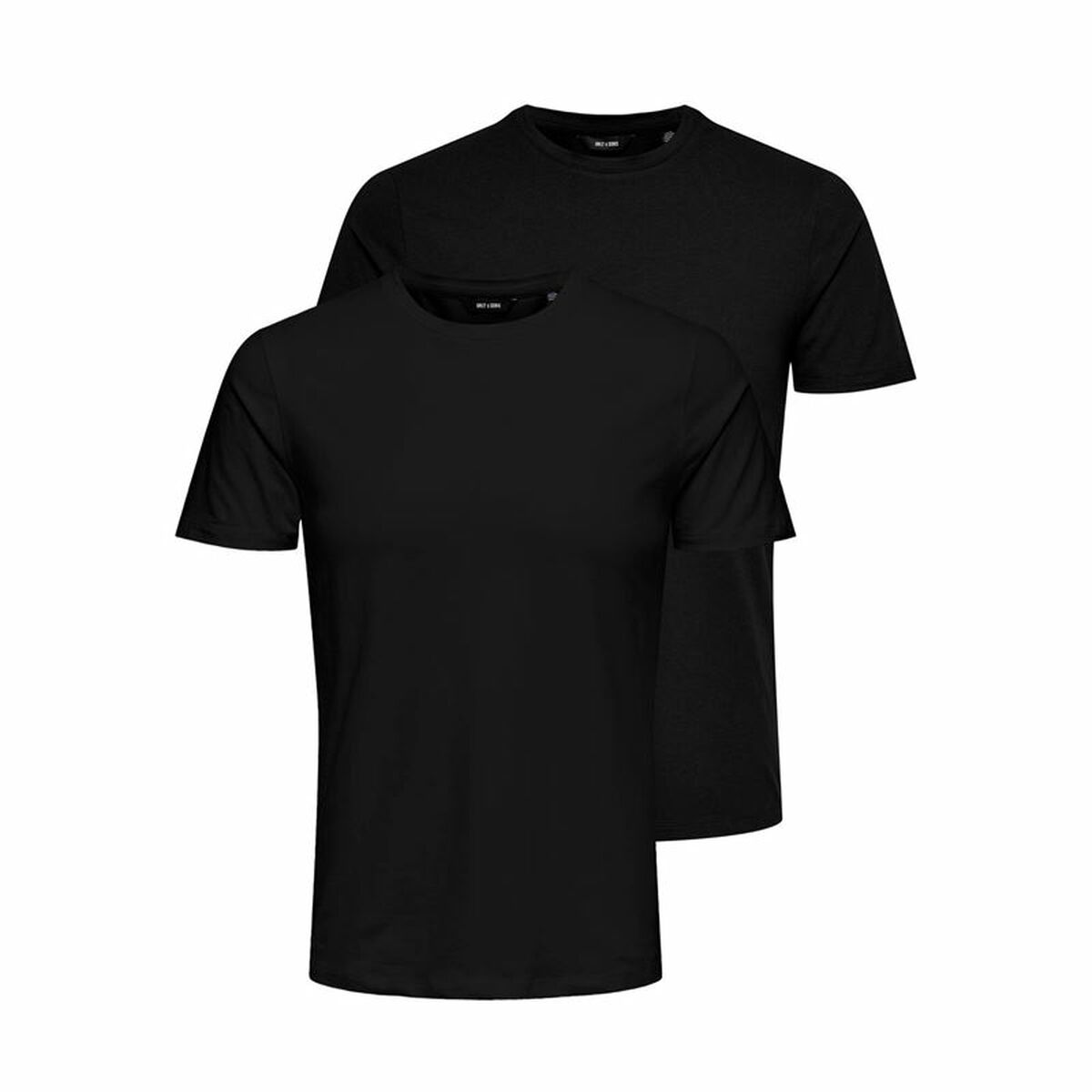 T-shirt à manches courtes homme Only & Sons basic Slim 2-Pack Noir 2 Unités (2 Unités) (L)