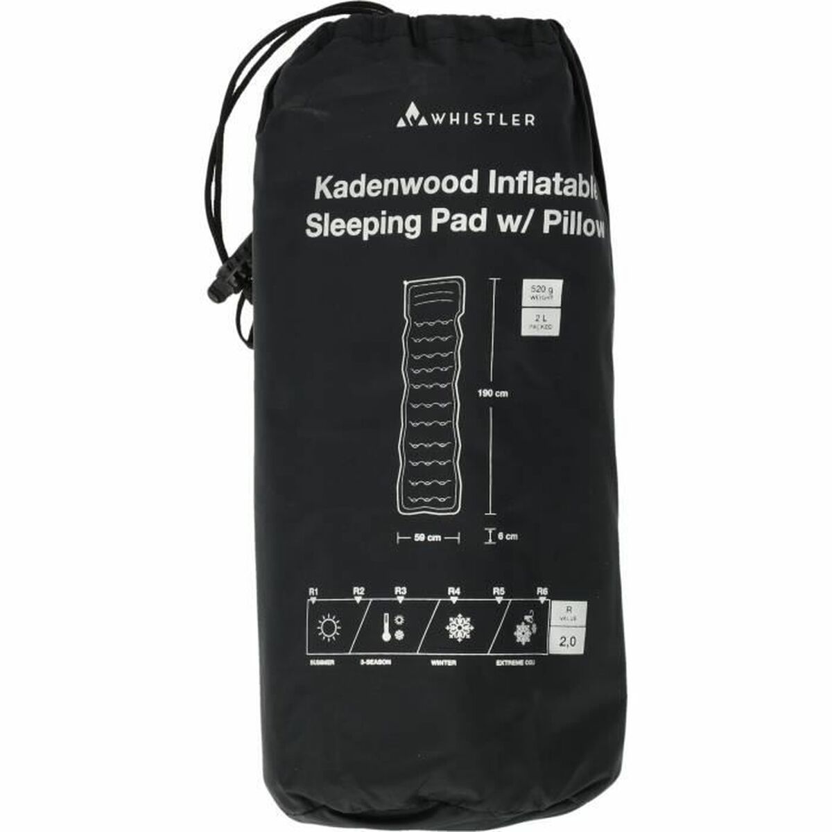 Air bed Whistler 190 x 59 x 6 cm Noir