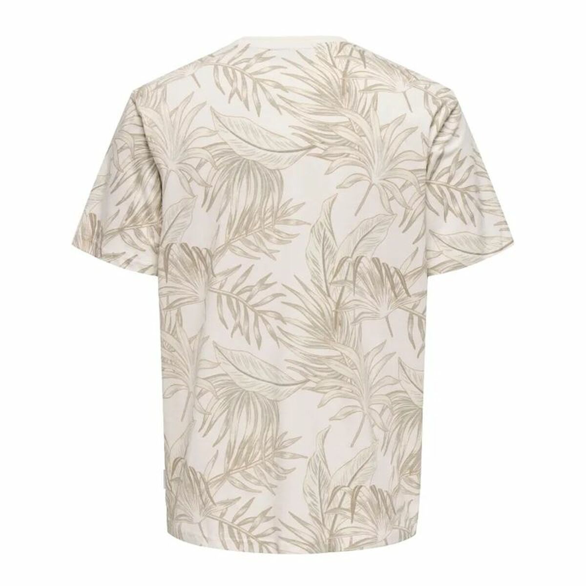 T-shirt à manches courtes homme Only & Sons Onskash Reg Leaf Aop Beige