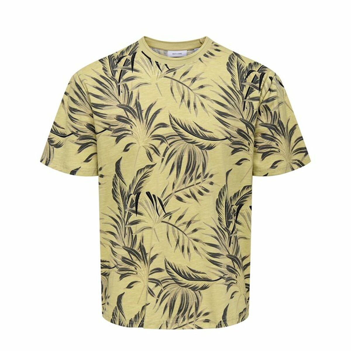 T-shirt à manches courtes homme Only & Sons Onskash Reg Leaf Aop Doré