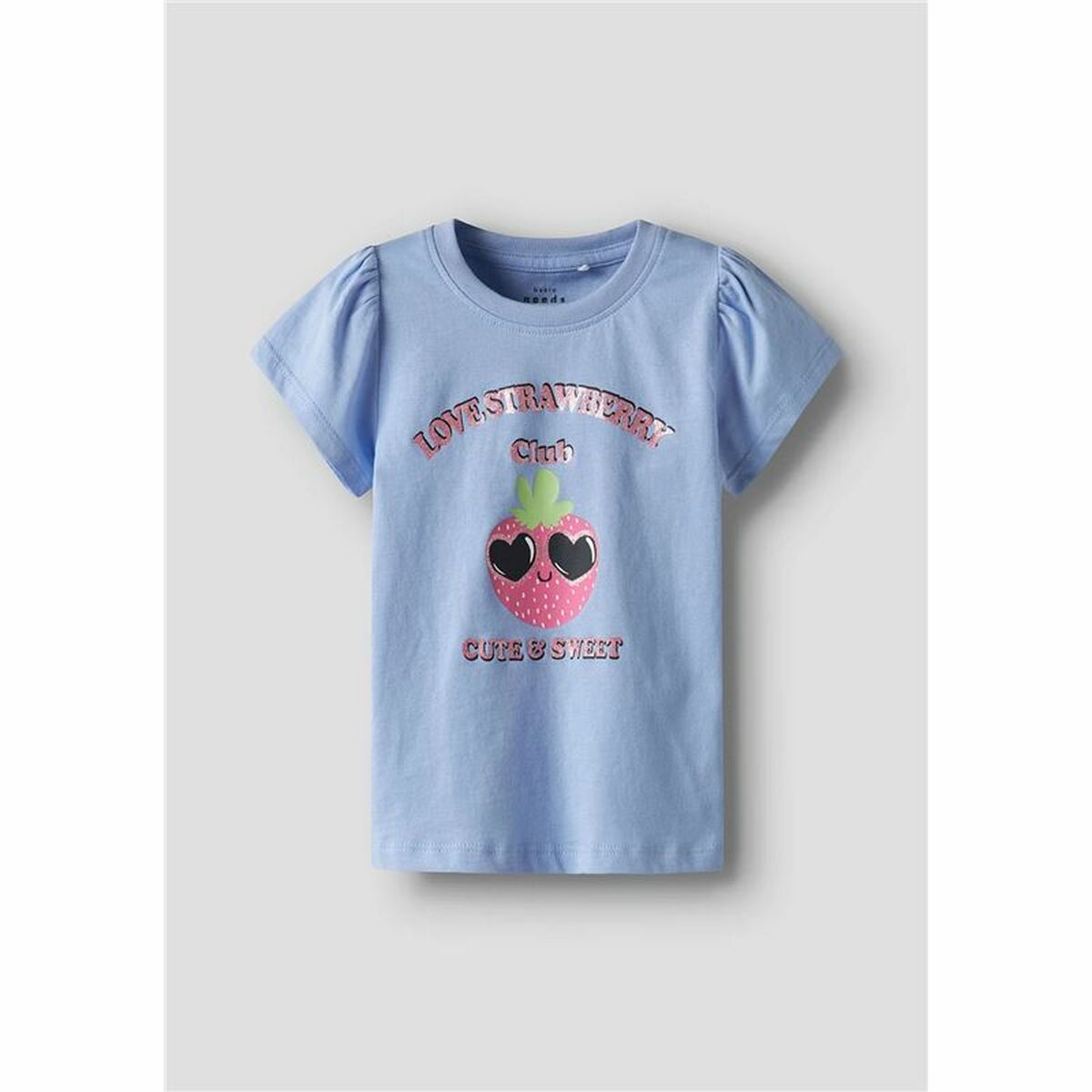 T shirt à manches courtes Enfant Name It Nmfvibeke Capsl Serenity Indigo