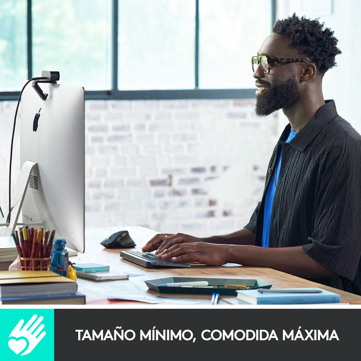 Clavier Logitech MX Keys Mini Gris Argenté Espagnol Qwerty QWERTY