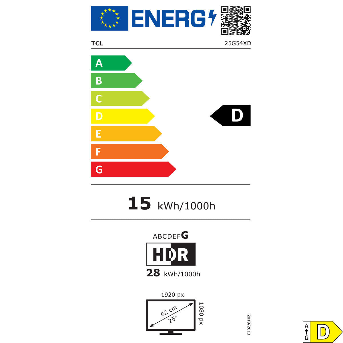 Écran TCL 25G54 25" Full HD