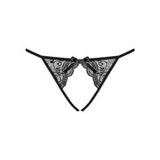 Culottes Obsessive Miamor crotchless panties L/XL Noir Dentelle