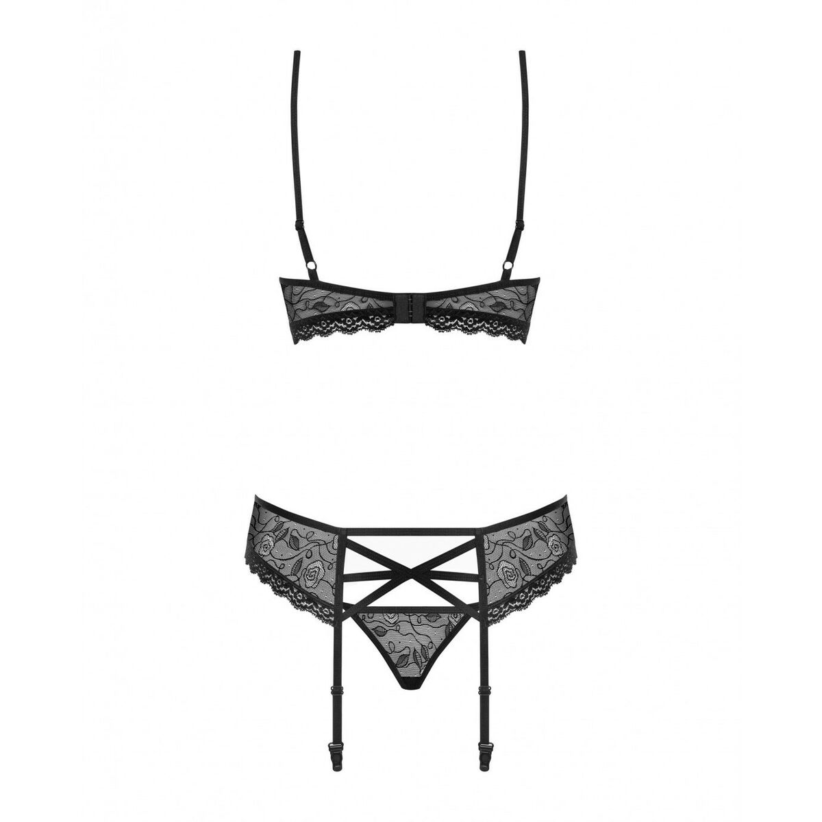 Ensemble de Lingerie Obsessive 818-SEG-1 Noir L/XL