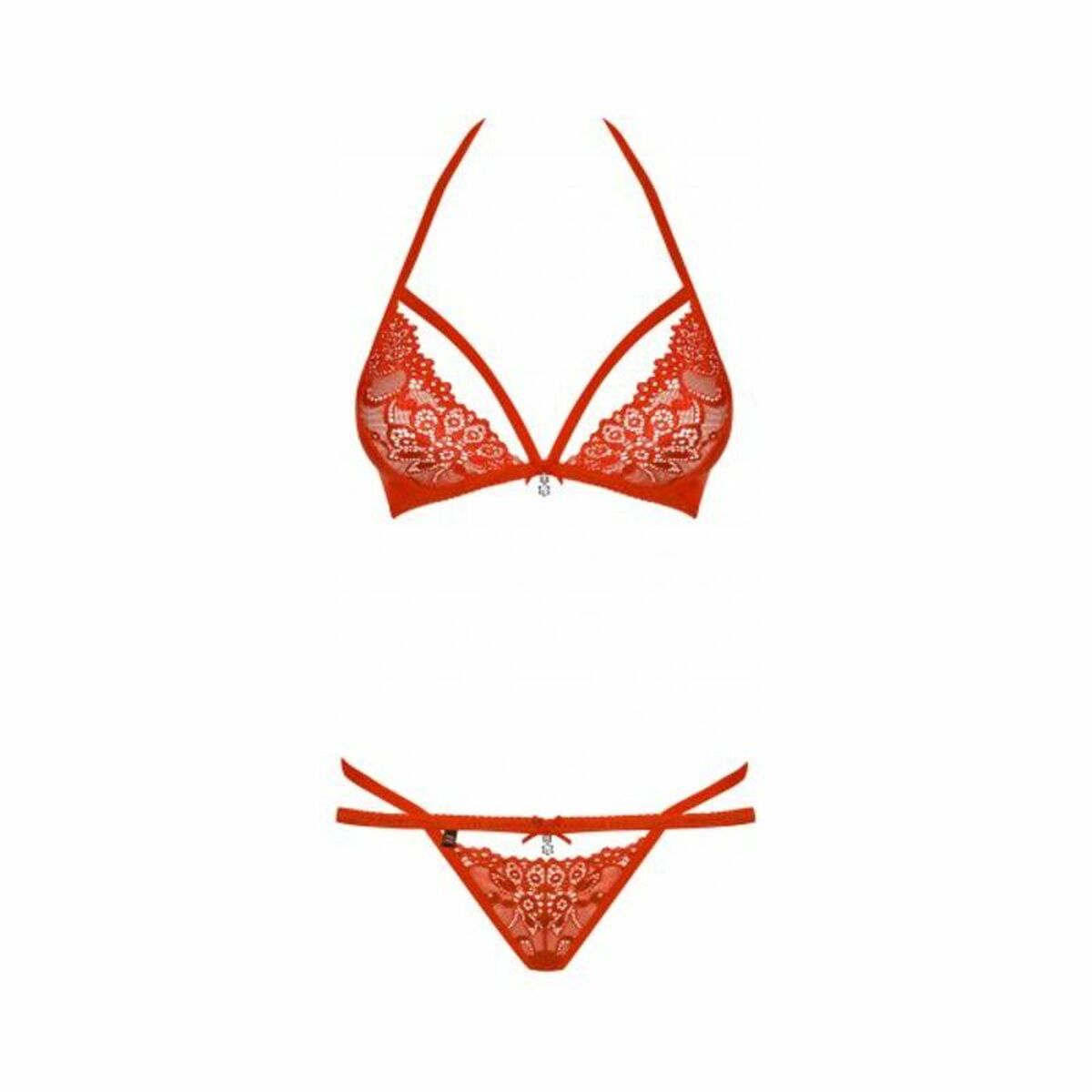 Ensemble de Lingerie Obsessive 838-SET-3 Rouge L/XL