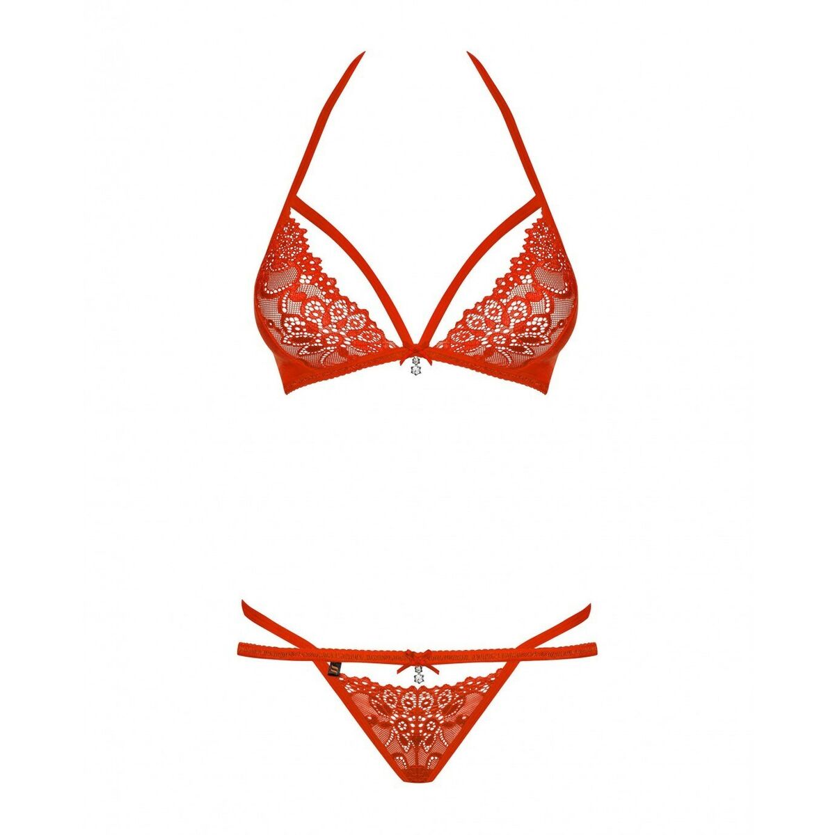 Ensemble de Lingerie Obsessive 838-SET-3 Rouge L/XL
