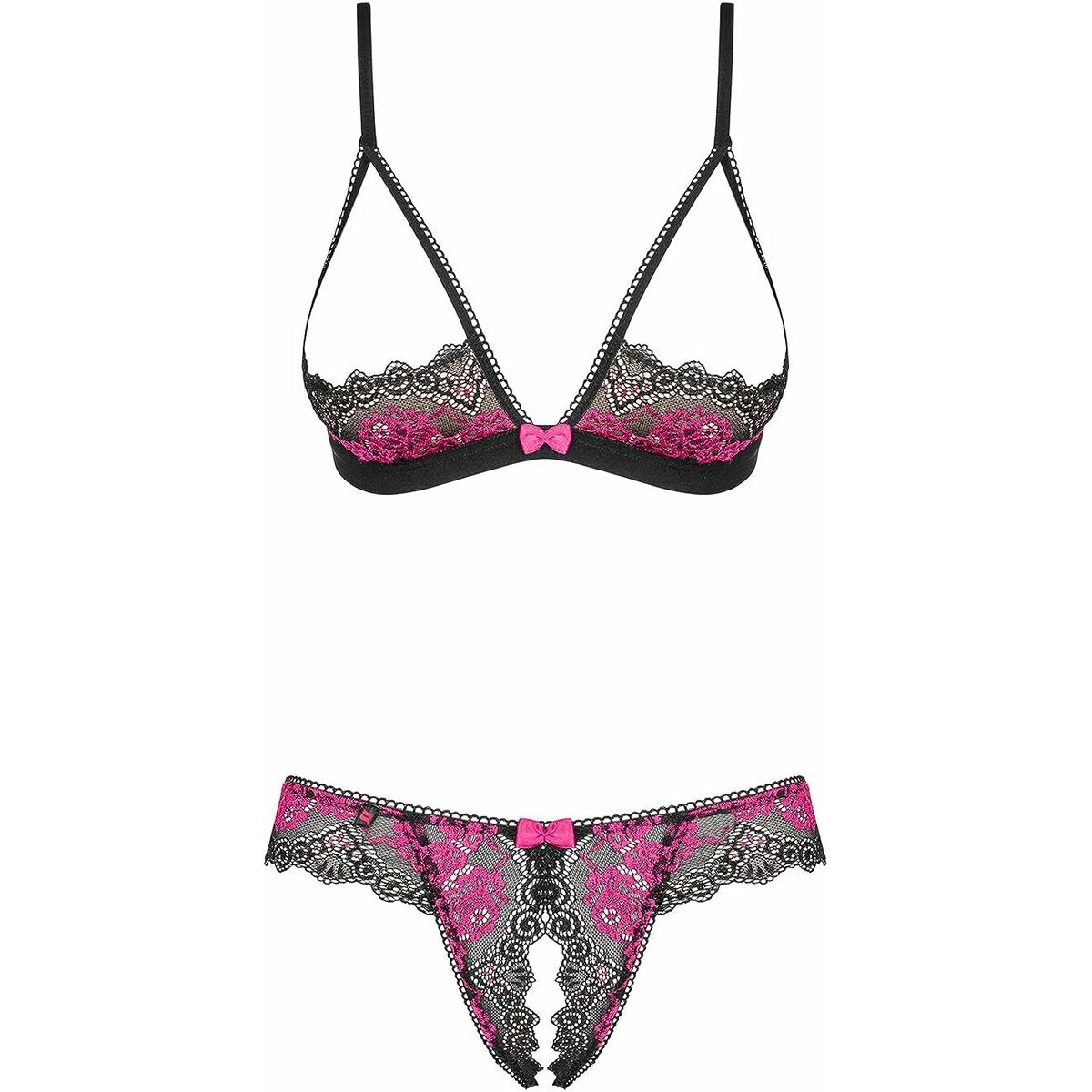 Ensemble de Lingerie Obsessive Tulia Noir L/XL