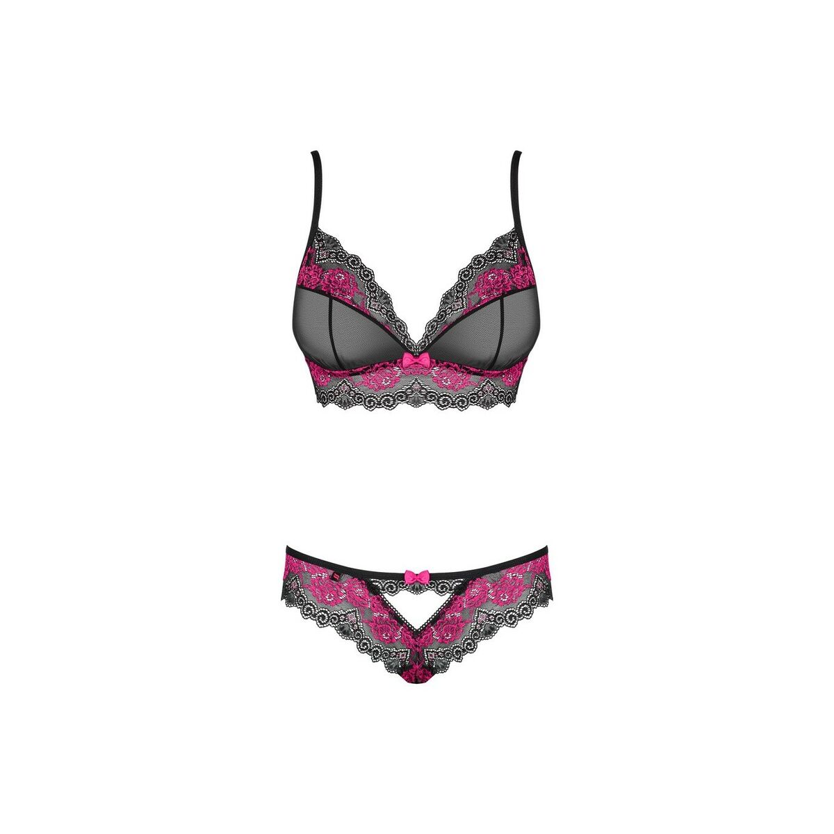 Ensemble de Lingerie Obsessive Tulia Noir S/M