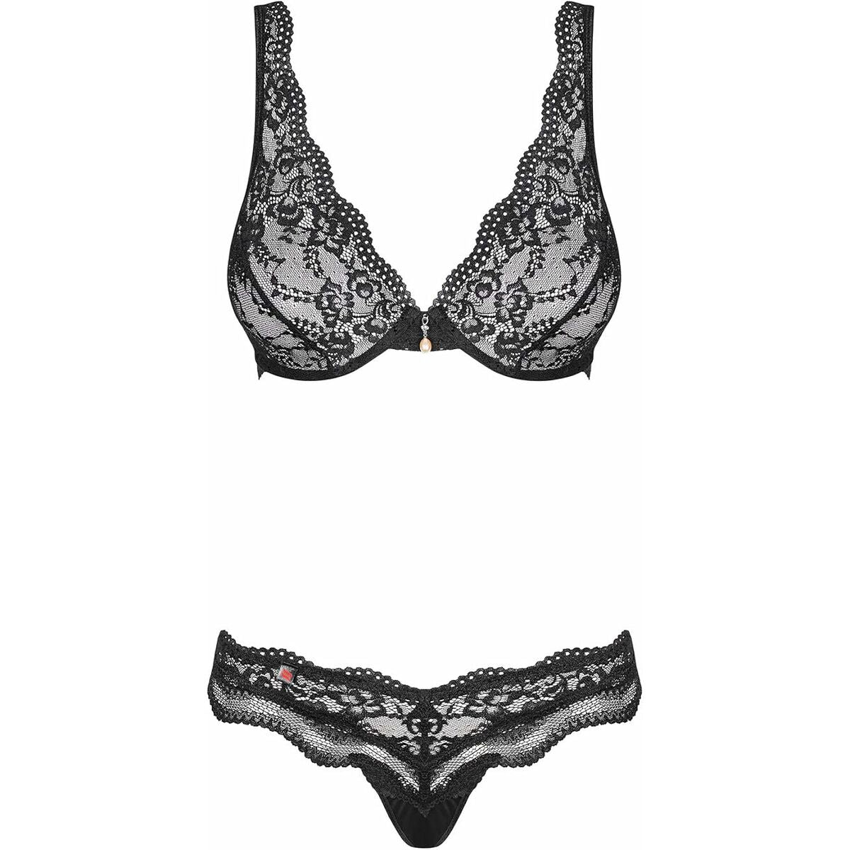 Ensemble de Lingerie Obsessive Luvae Noir L/XL