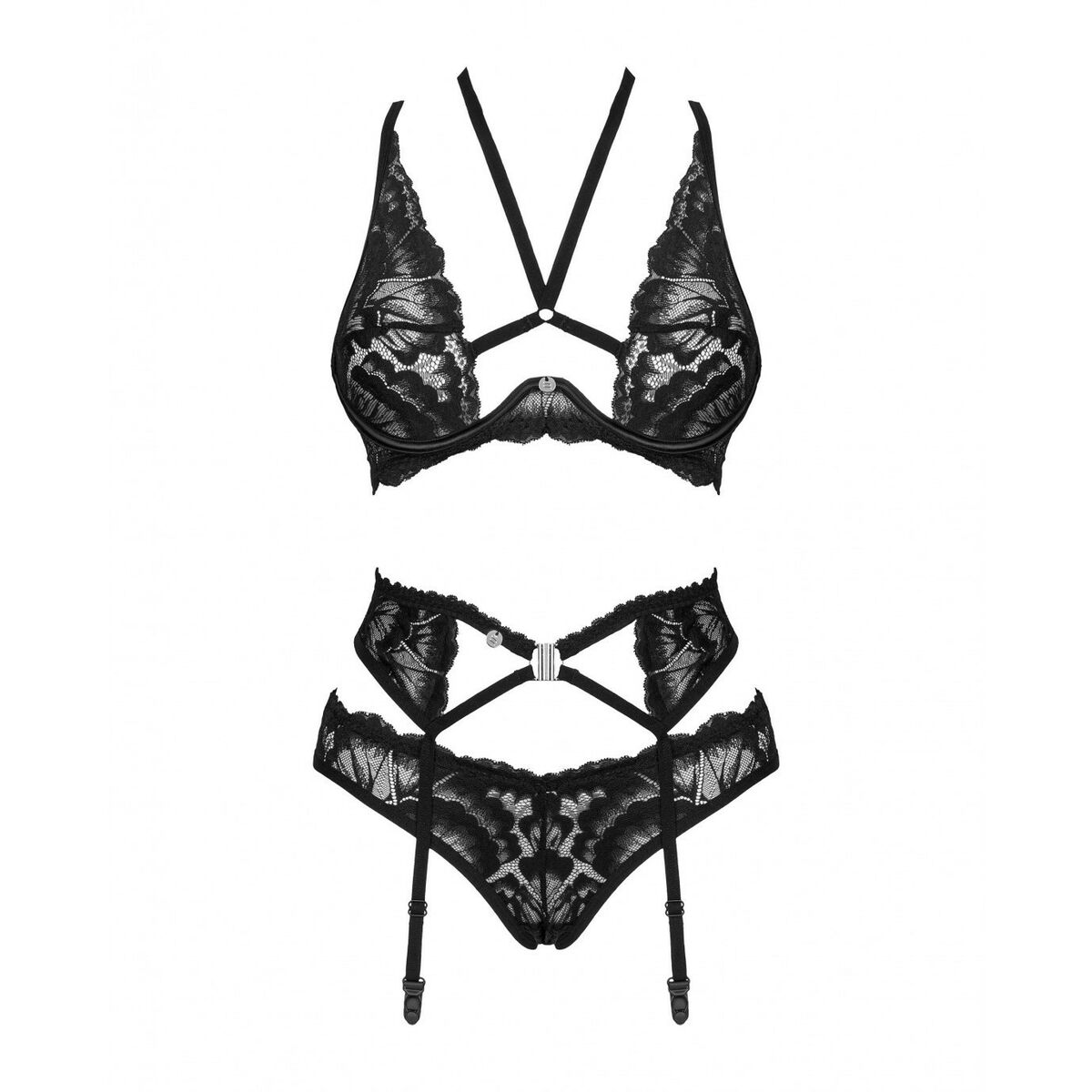 Ensemble de Lingerie Obsessive Alessya Noir XS/S