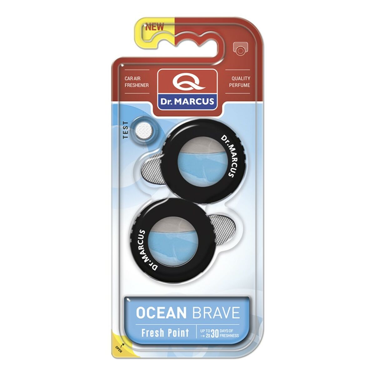 Désodorisant Pour Voiture Dr Marcus FRESH POINT OCEAN BRAVE Océan 2,5 ml Plastique (2 Unités)