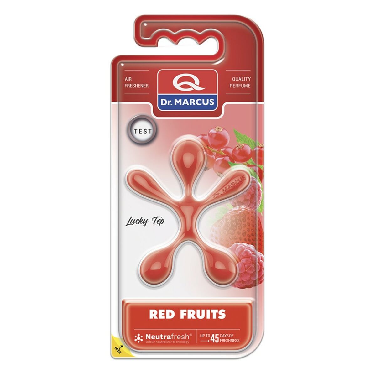 Désodorisant Pour Voiture Dr Marcus Lucky Top Fruits rouges Plastique Pendentif (12 Unités)