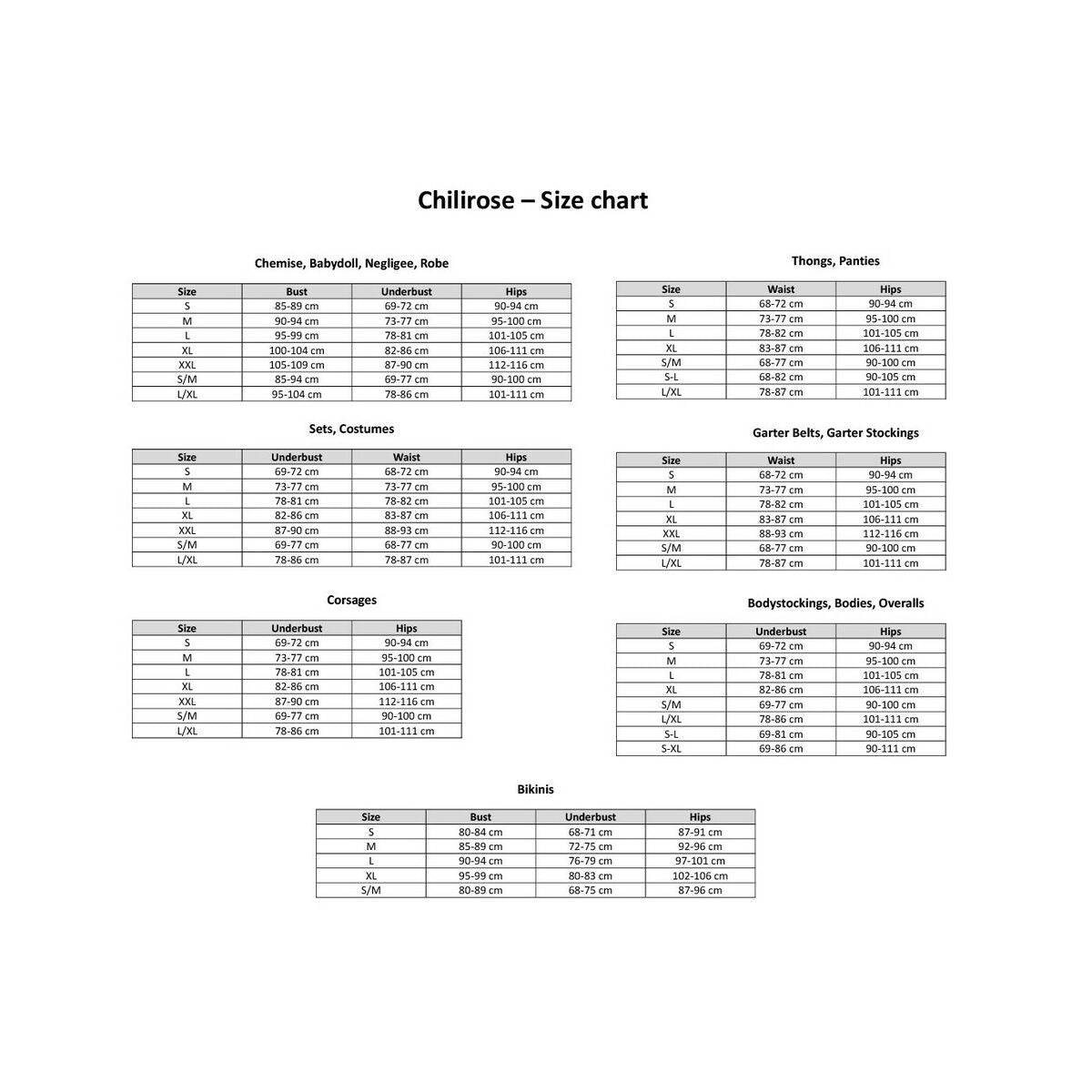 Body Chilirose M Noir