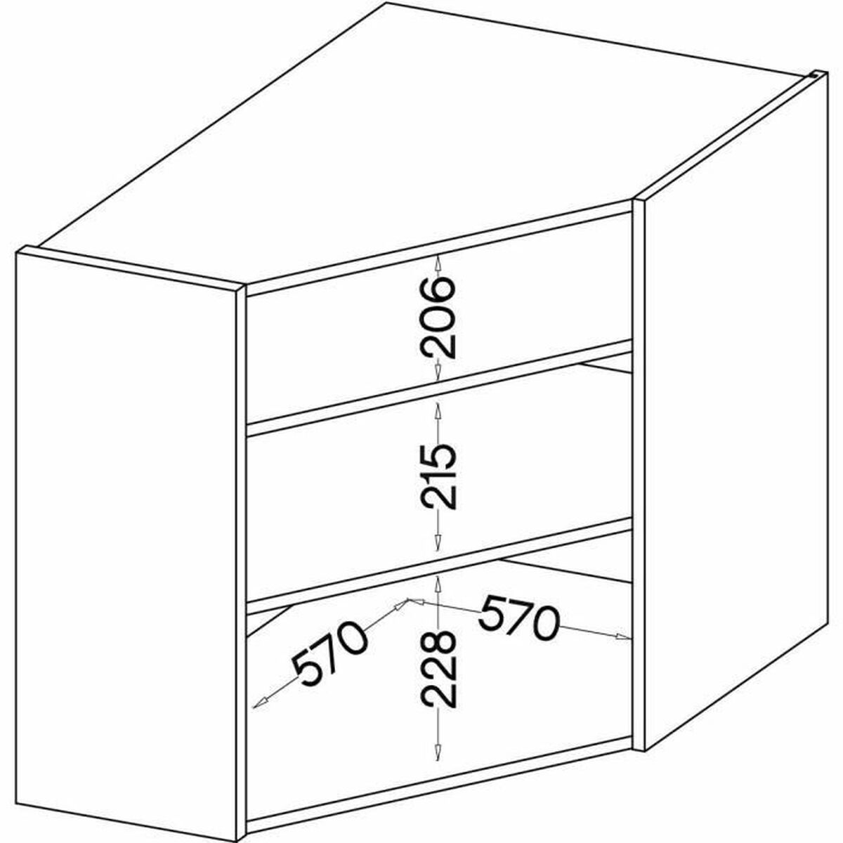 Meuble de cuisine Noir 89 x 89 cm