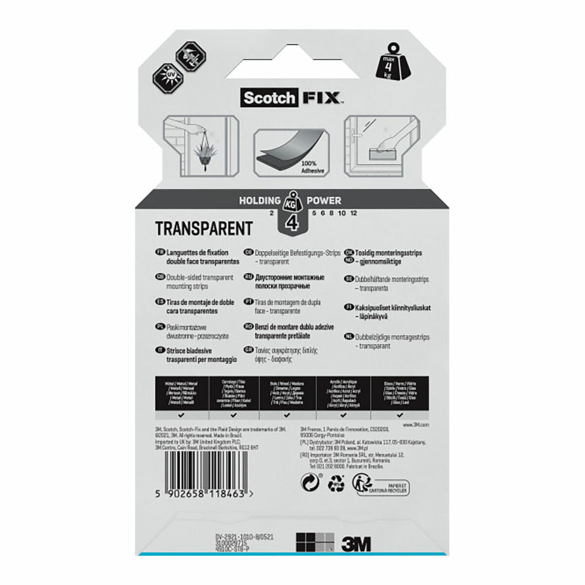 Ruban adhésif double face Scotch Transparent