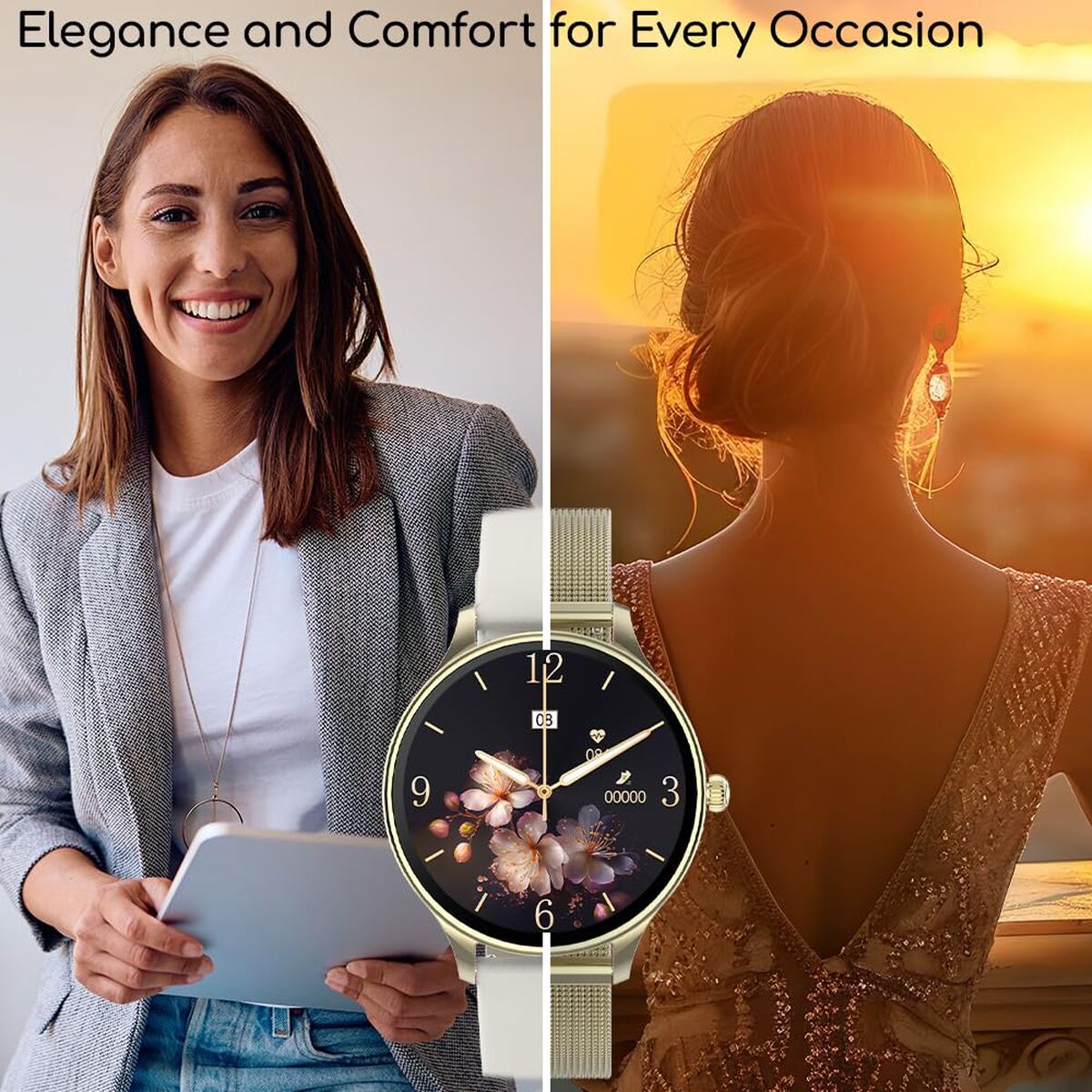 Montre intelligente Forever GSM180306 Doré