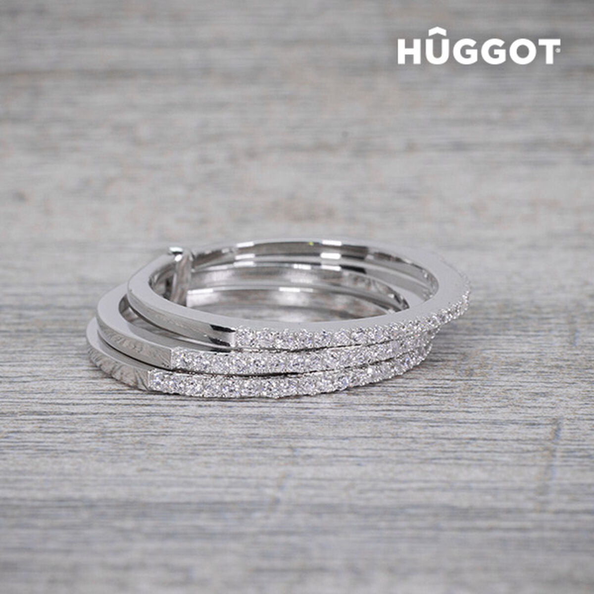 Bague en Argent Massif 925 et Zirconites Three Hûggot