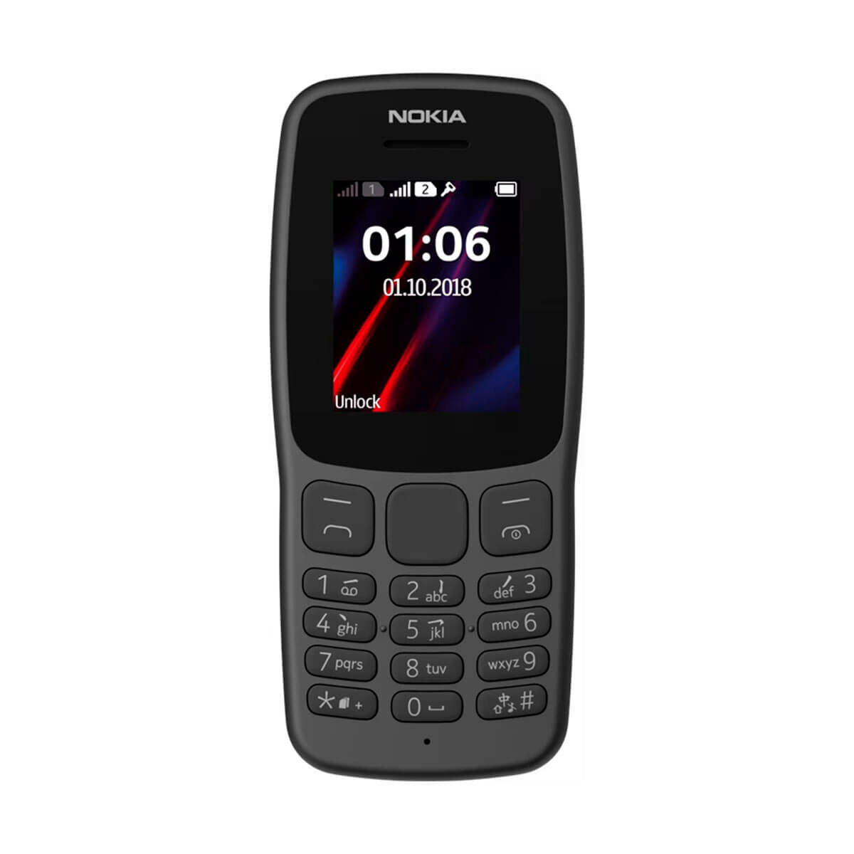 Smartphone Nokia 106 1,8" mediatek 6261d 4 MB Noir