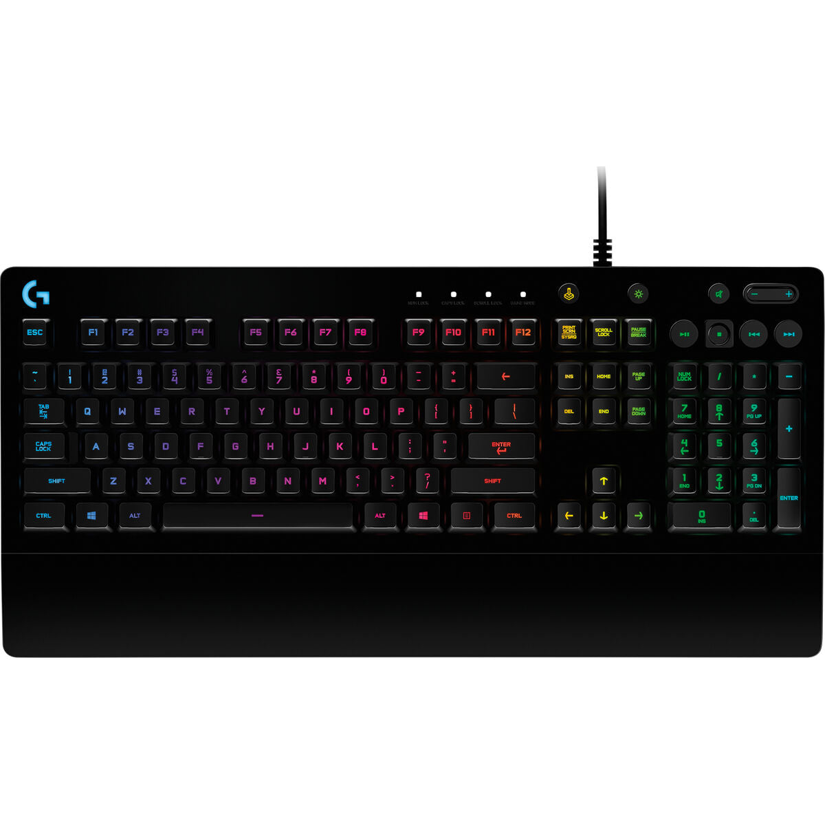 Clavier pour jeu Logitech G213 Noir Espagnol Qwerty QWERTY Qwerty portugais