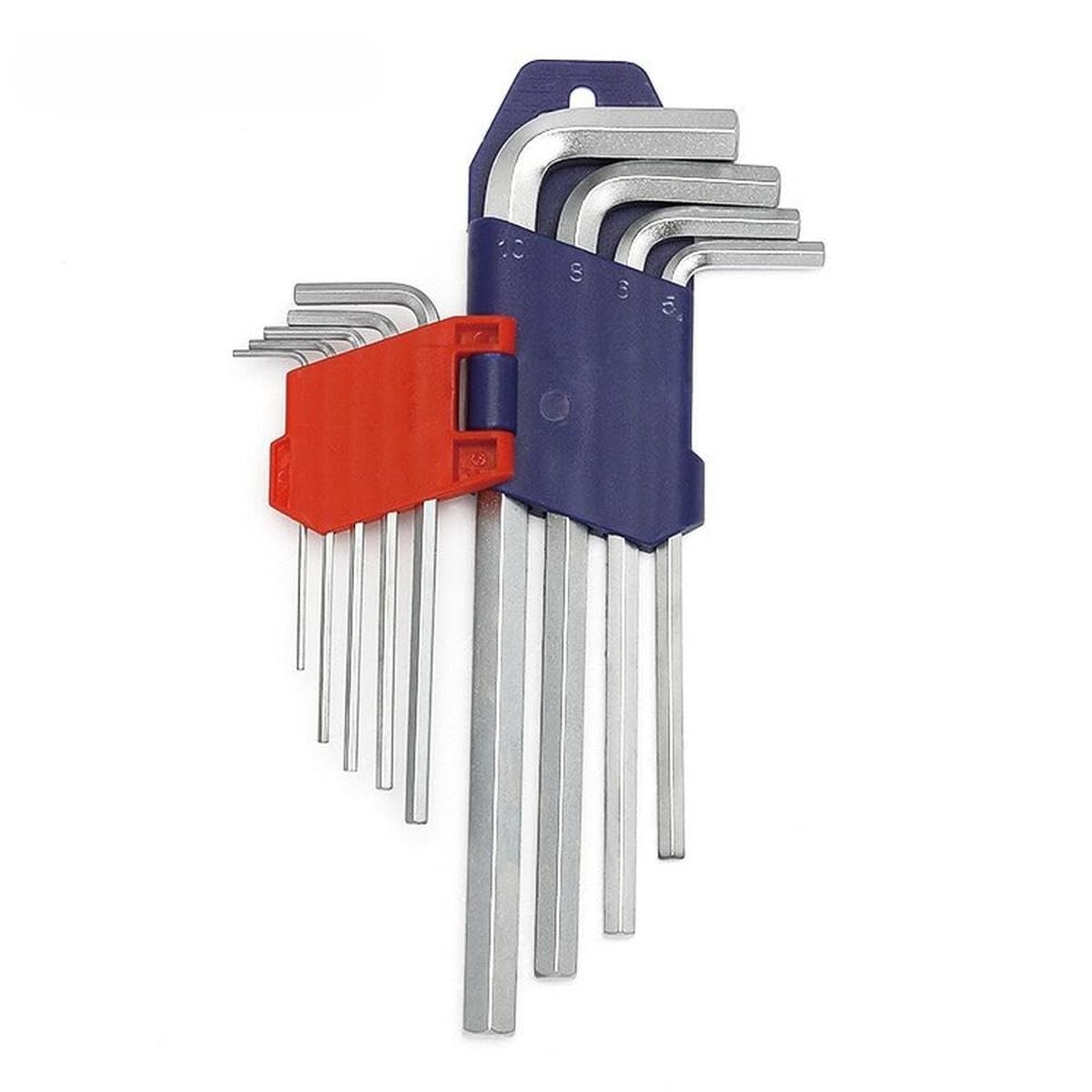 Jeu de Clés Allen Workpro 1,5, 2, 2,5, 3, 4, 5, 6, 8, 10 mm Hexagonal 9 Pièces (9 Unités)