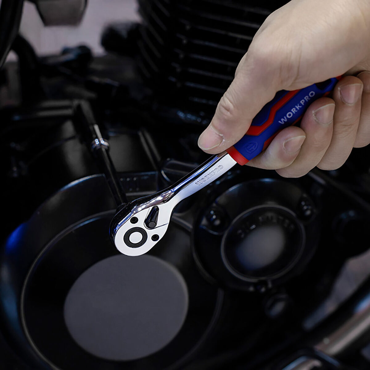 Jeu de clés à douille Workpro 1/4" 46 Pièces