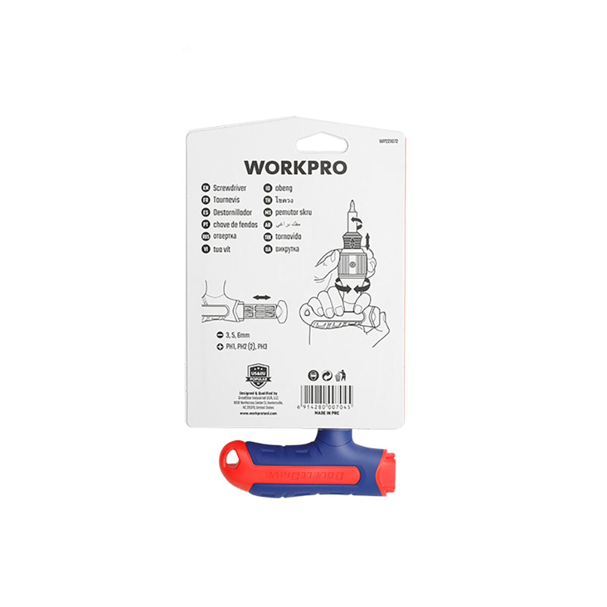Tournevis à cliquet Workpro 8 Pièces