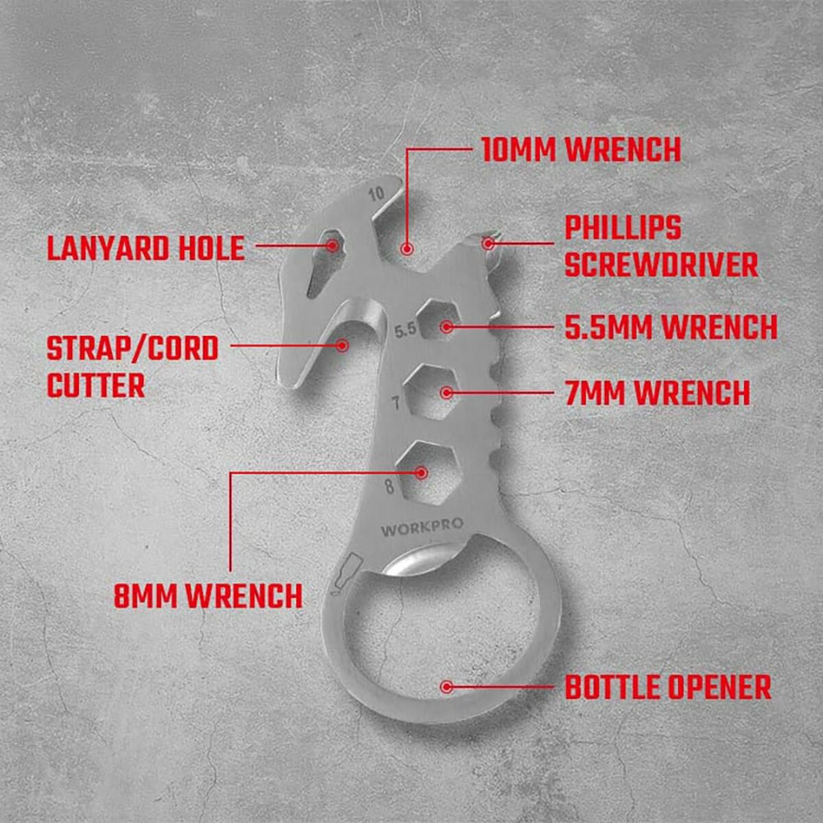 Multi-outils Workpro 8 in 1