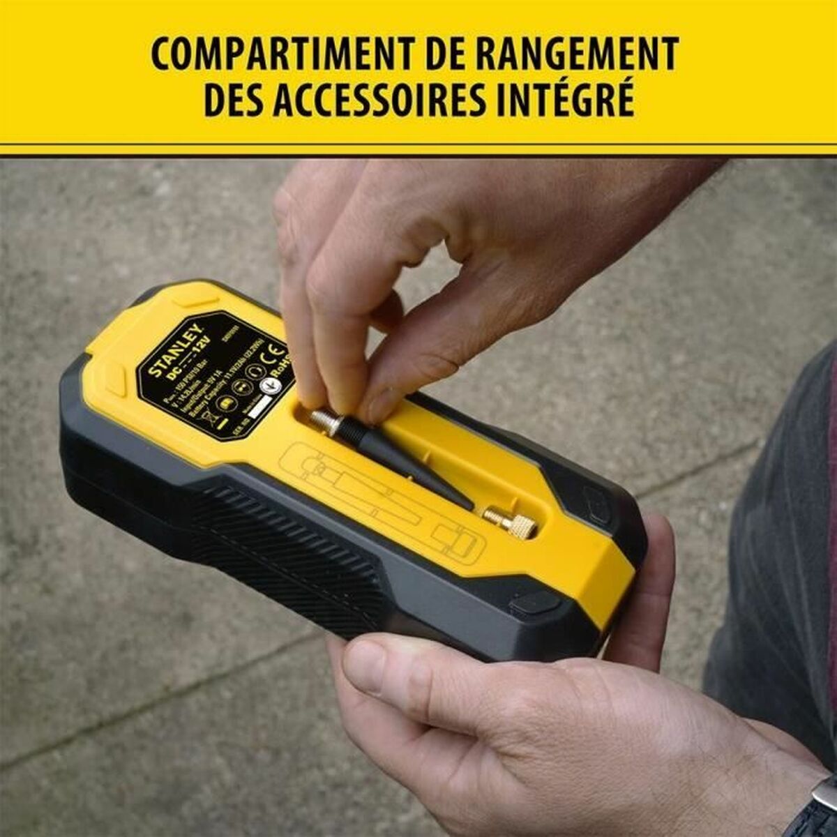 Gonfleur et Pompe à Vide Rechargeable 2 en 1 Stanley 12 L/MIN