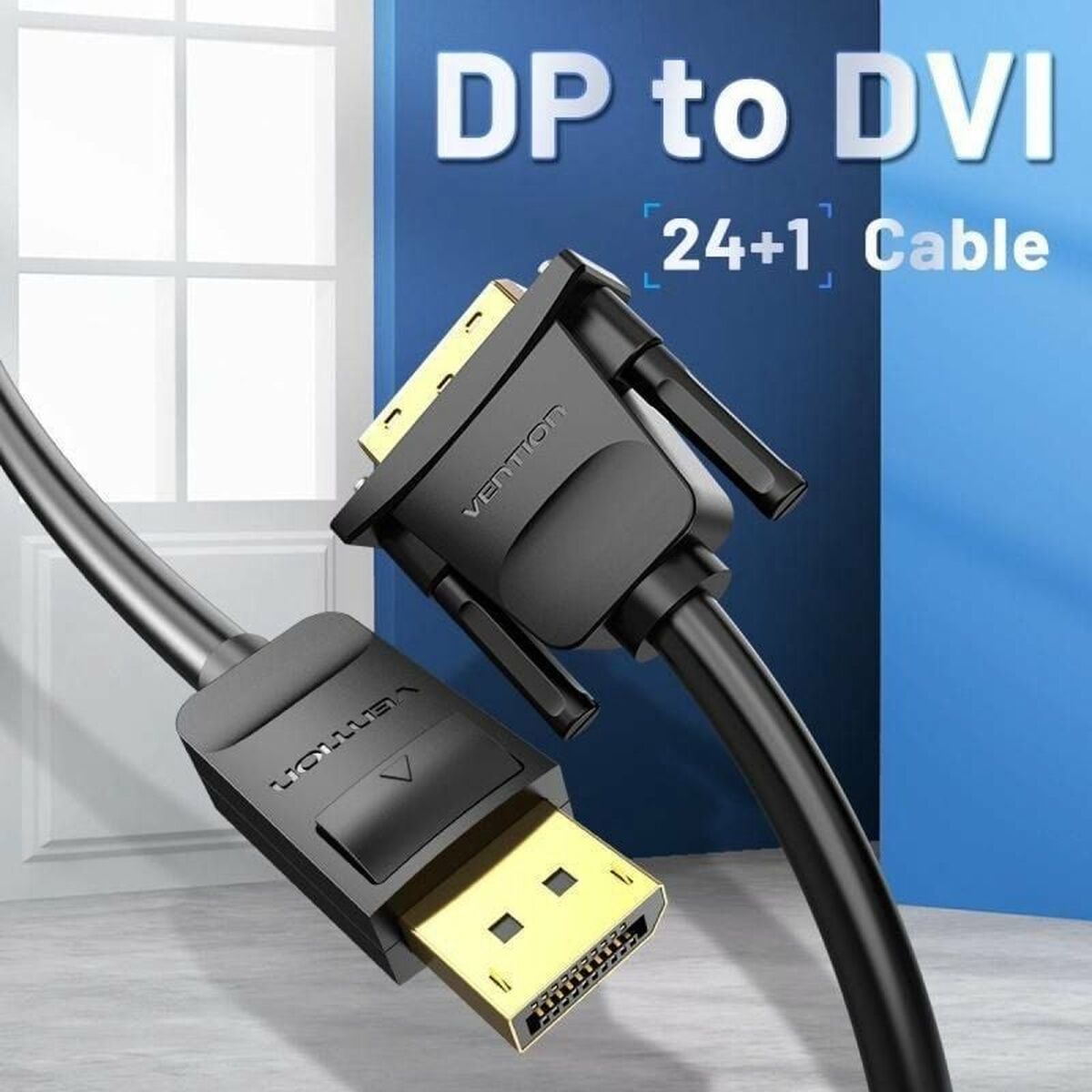 Adaptateur DisplayPort vers DVI Vention HAFBG Noir 1,5 m