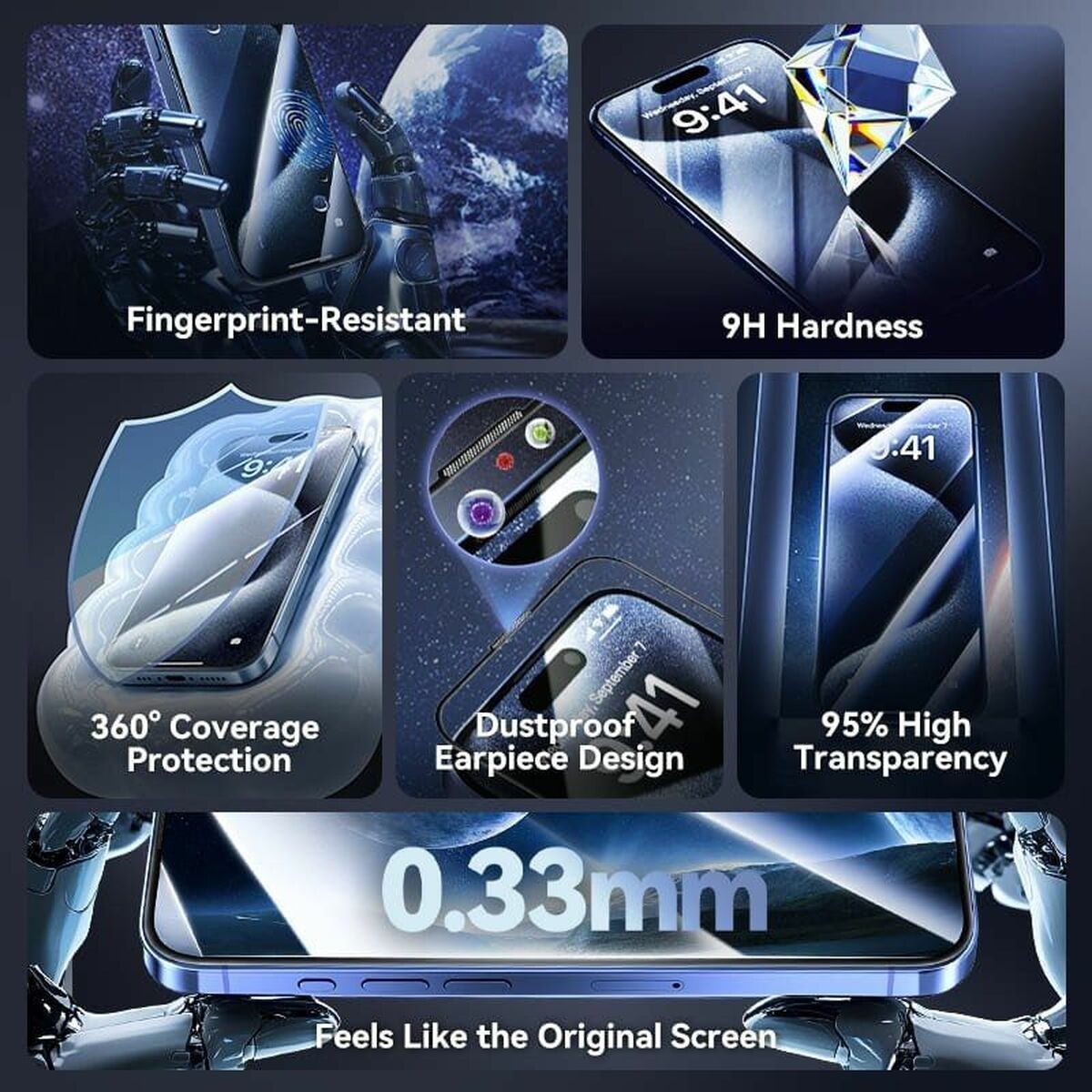 Film Protecteur en Verre Trempé pour Téléphone Portable Vention KUITCA-10