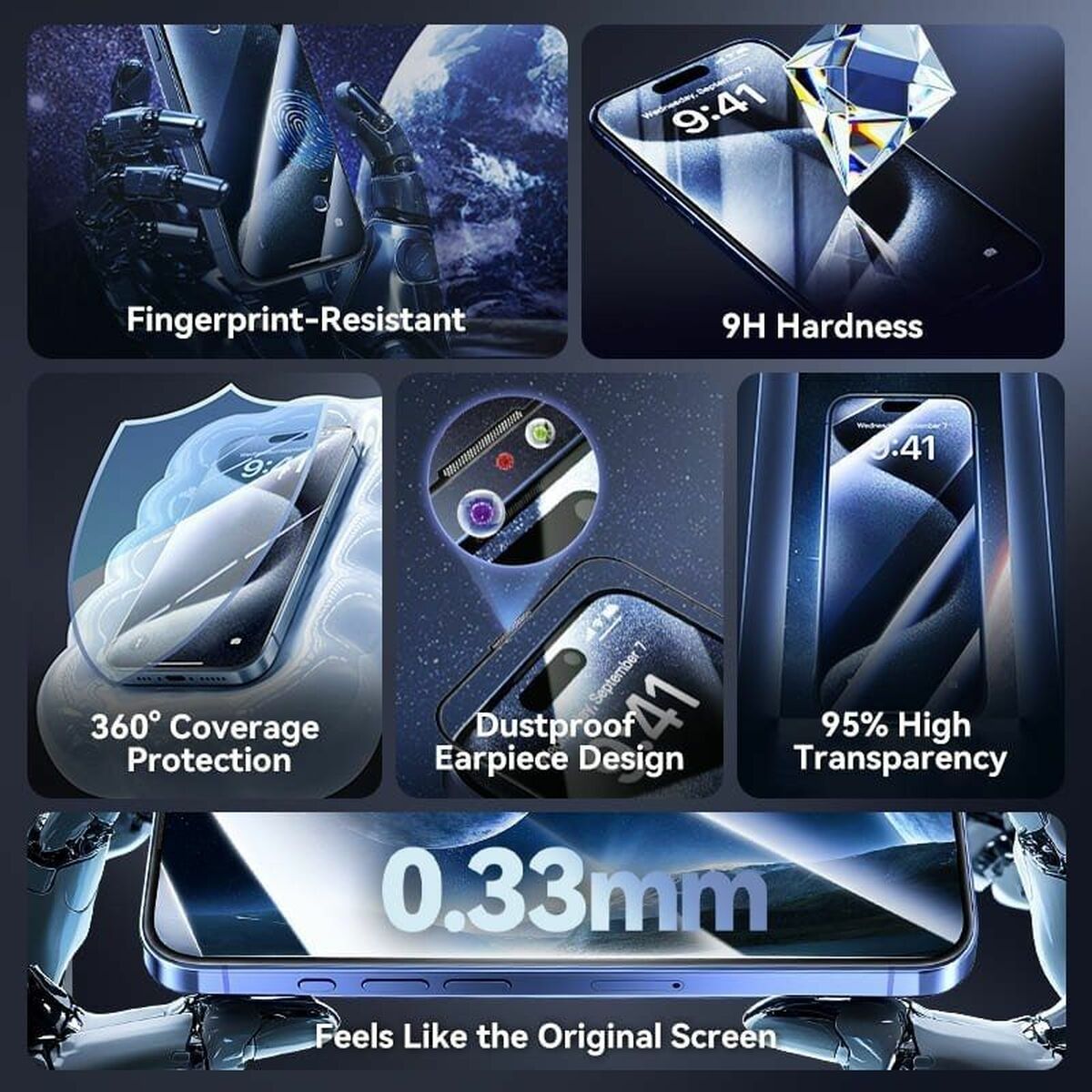 Film Protecteur en Verre Trempé pour Téléphone Portable Vention KUPTCA-10 iPhone 16