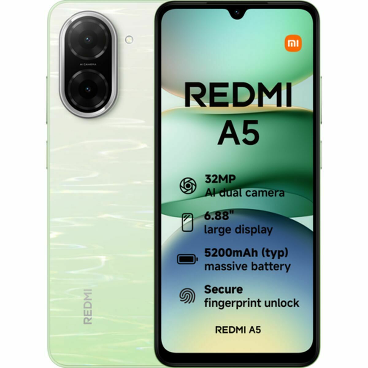 Smartphone Xiaomi Redmi A5 Unisoc 3 GB RAM 64 GB Vert