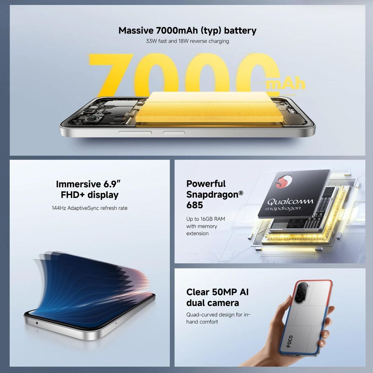 Smartphone Xiaomi 68613 Octa Core 8 GB RAM 256 GB Noir 6,9"