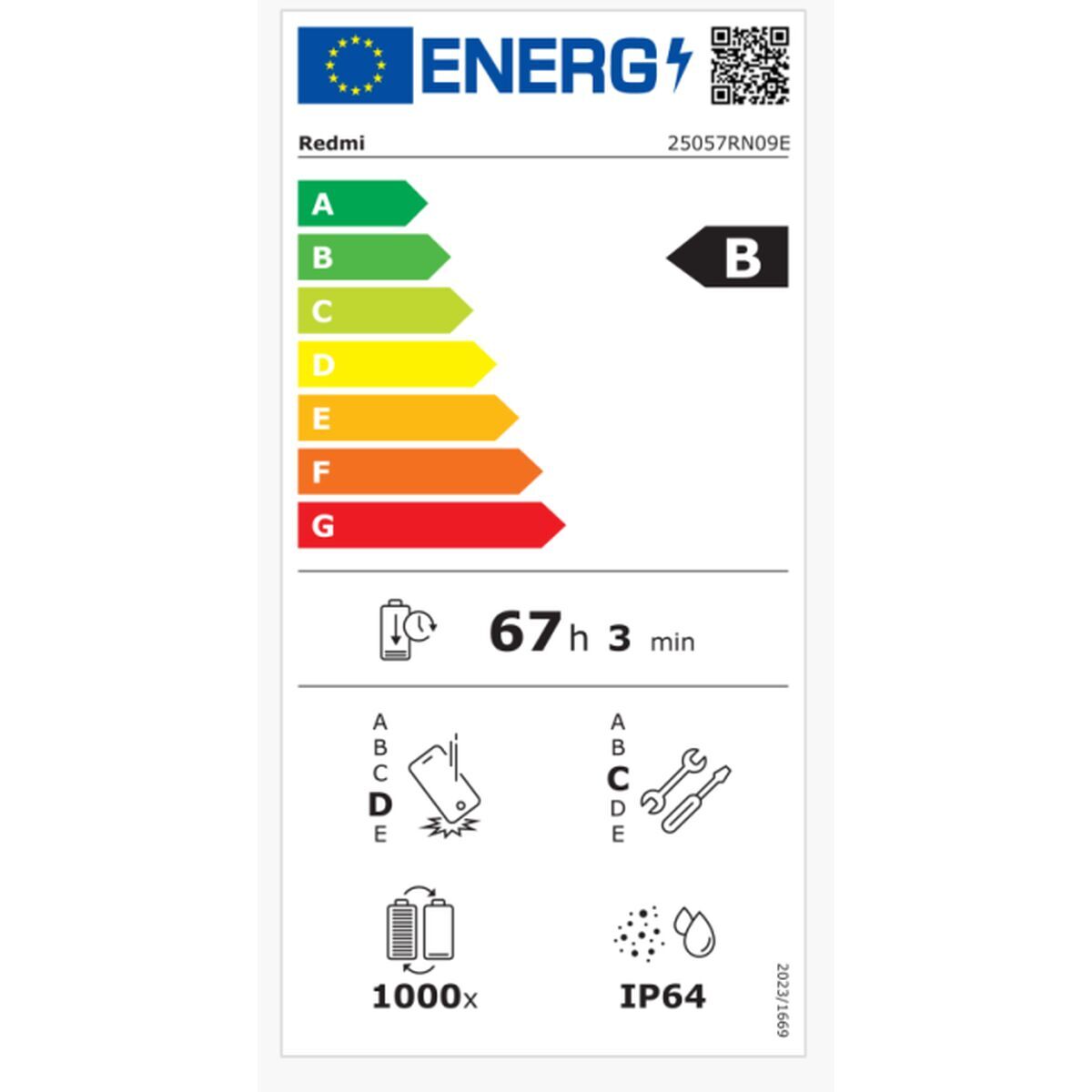 Smartphone Xiaomi REDMI 15 5G 8-256 BK Octa Core 8 GB RAM 256 GB Noir 6,9"