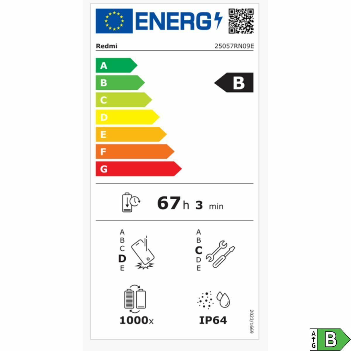 Smartphone Xiaomi REDMI 15 5G 8-256 BK Octa Core 8 GB RAM 256 GB Noir 6,9"