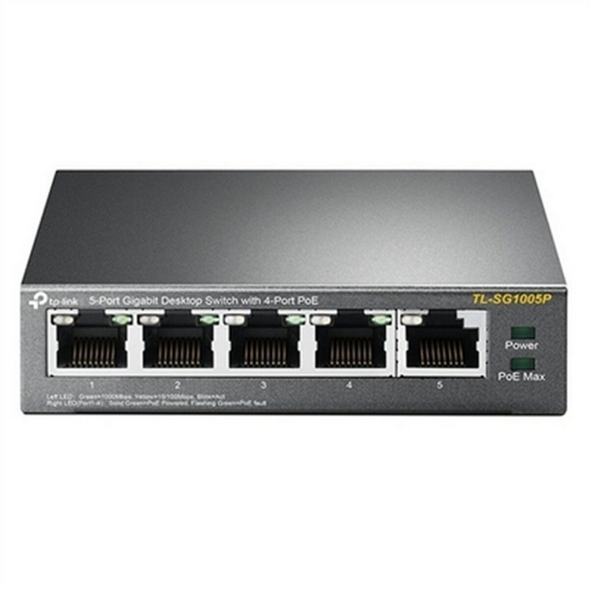 Commutateur Réseau de Bureau TP-Link TL-SG1005P LAN PoE Gris