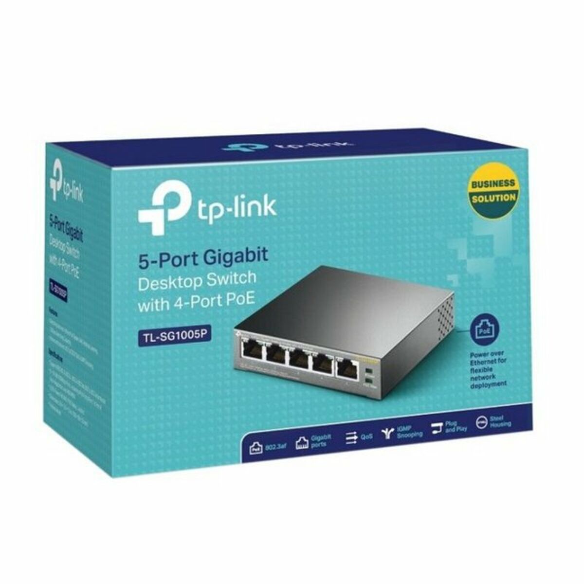 Commutateur Réseau de Bureau TP-Link TL-SG1005P LAN PoE Gris