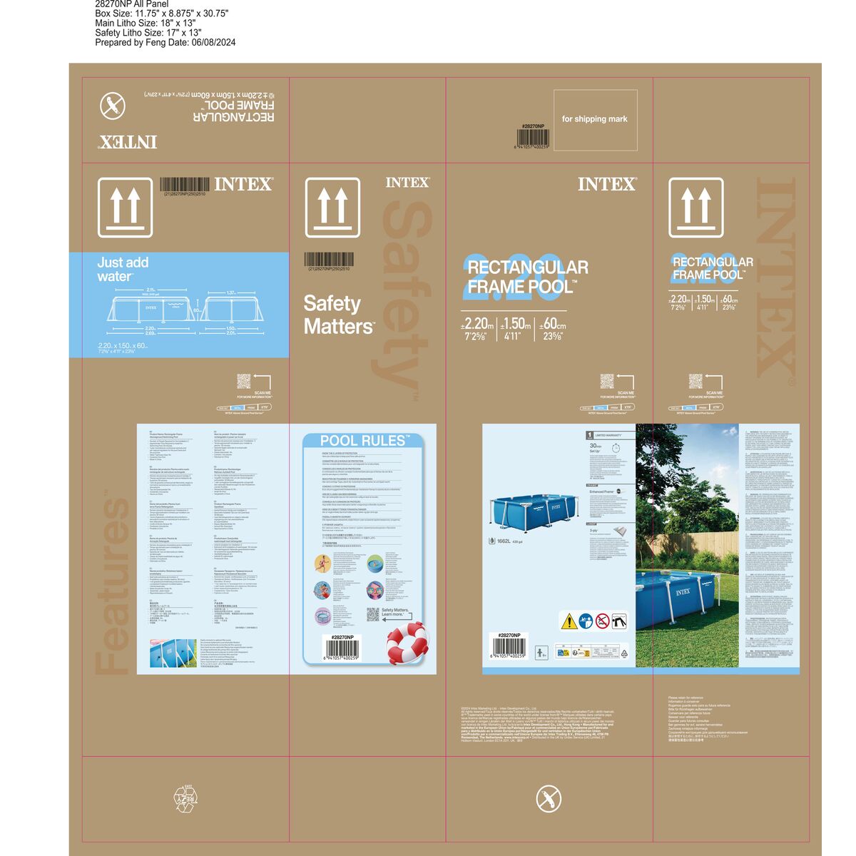 Piscine Démontable Intex 28270NP 220 x 60 x 150 cm 1662 L