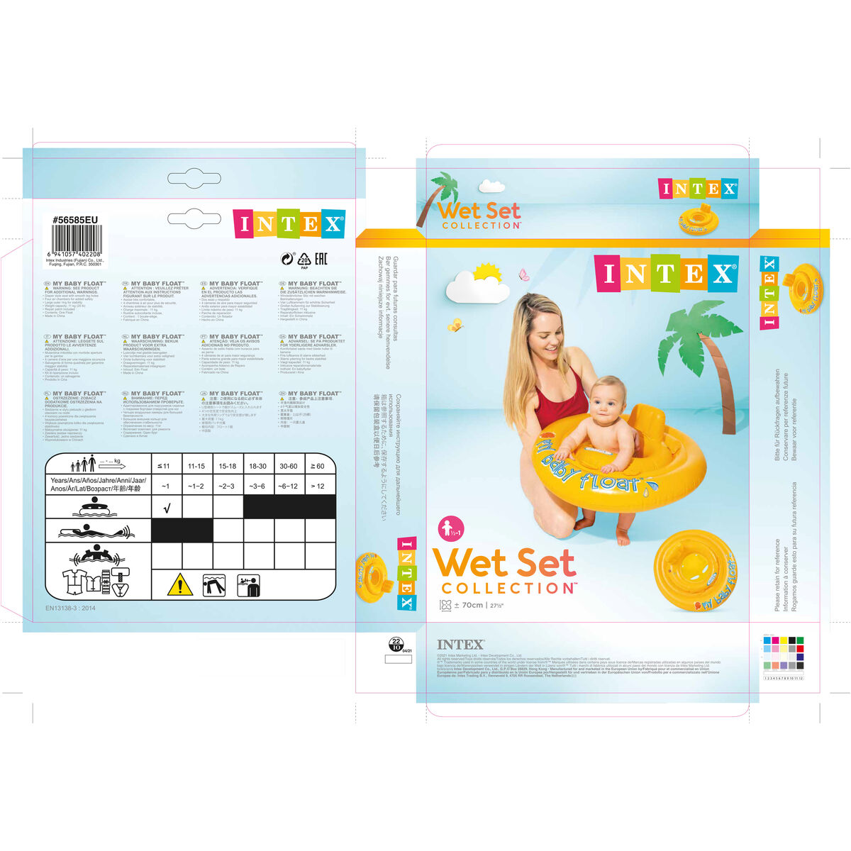 Flotteur pour bébés Intex 56585EU 70 cm + 6 Mois