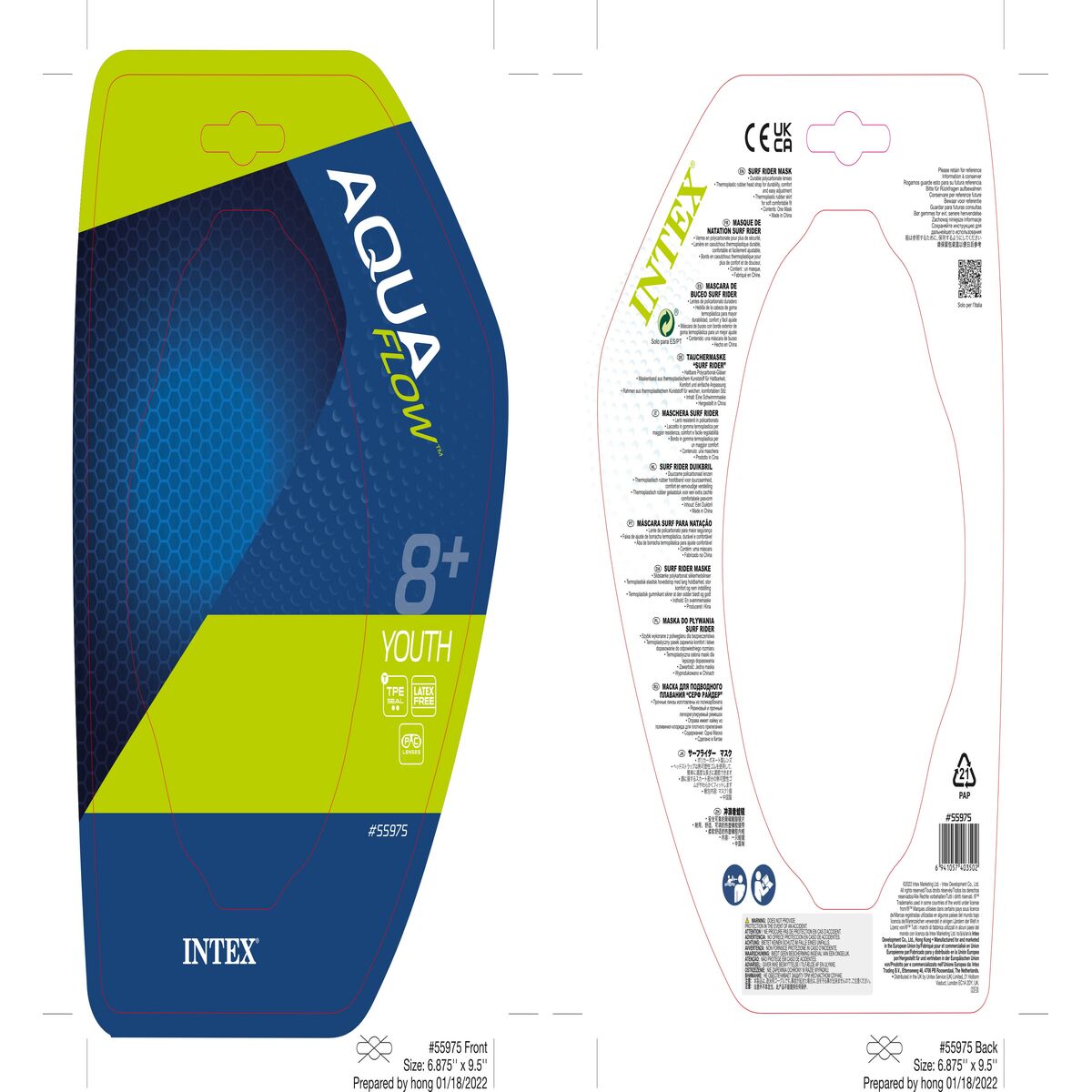Masque de plongée Intex Surf Rider