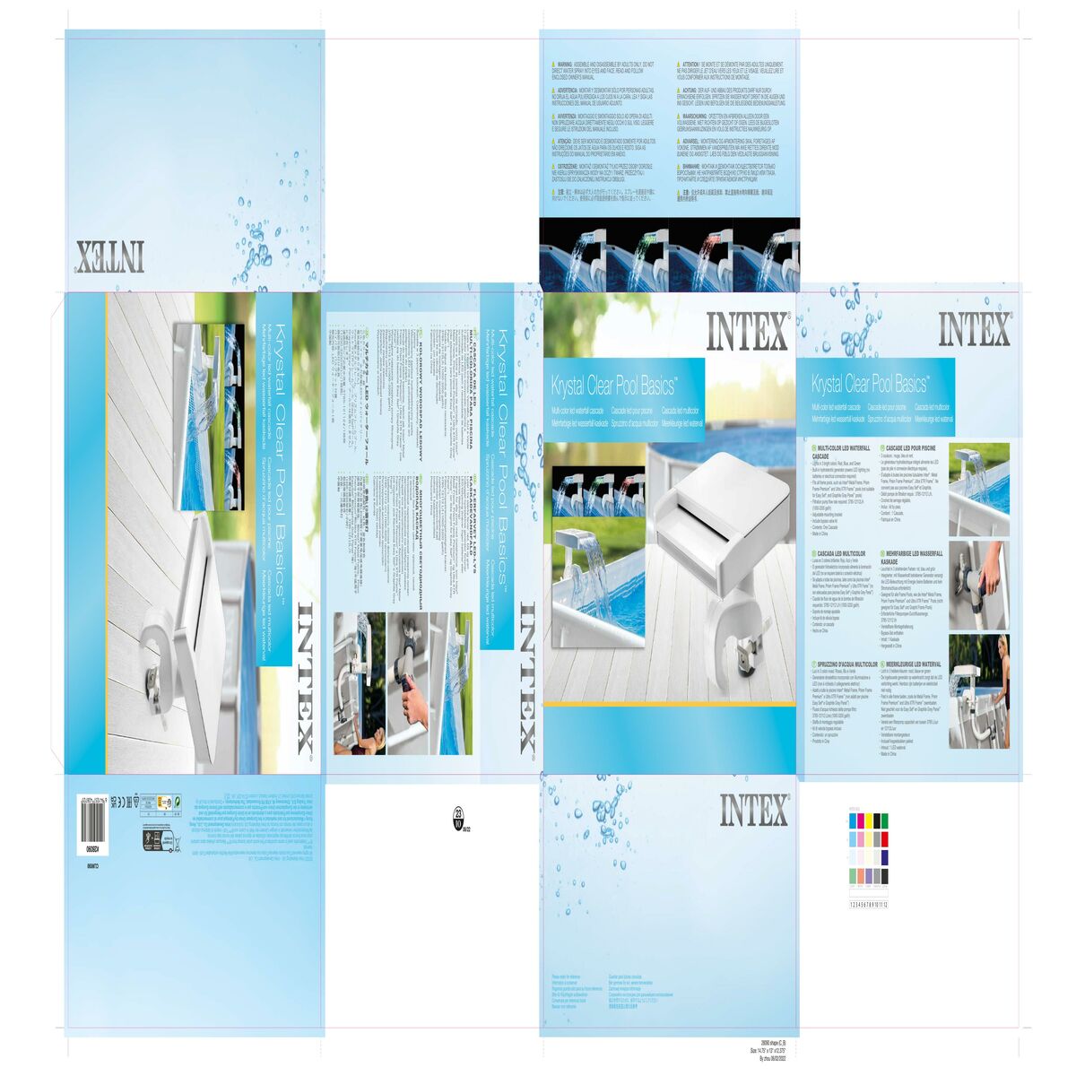 Source d'eau LED Intex 28090 28 x 29 x 33 cm Lumière LED