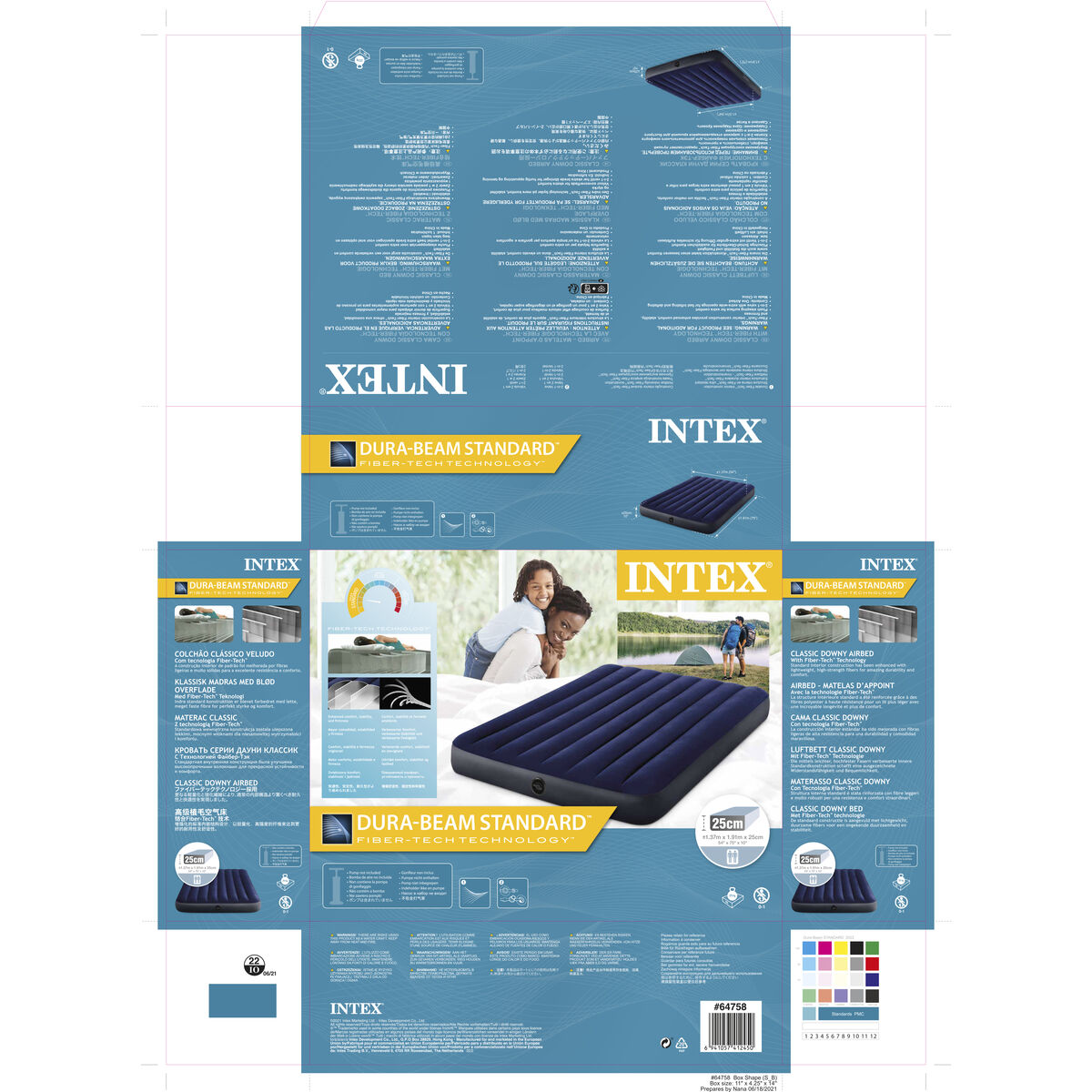 Matelas Gonflable Intex 64758 137 x 191 x 25 cm (191 x 137 x 25 cm)