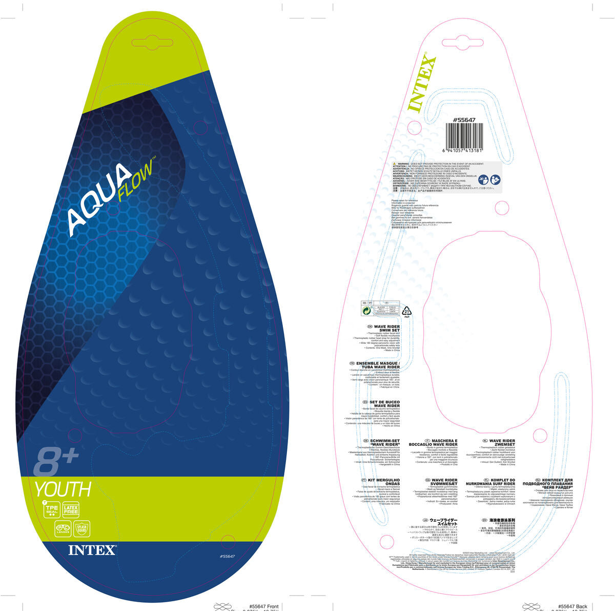 Masque de Plongée avec Tube pour Enfants Intex 55647