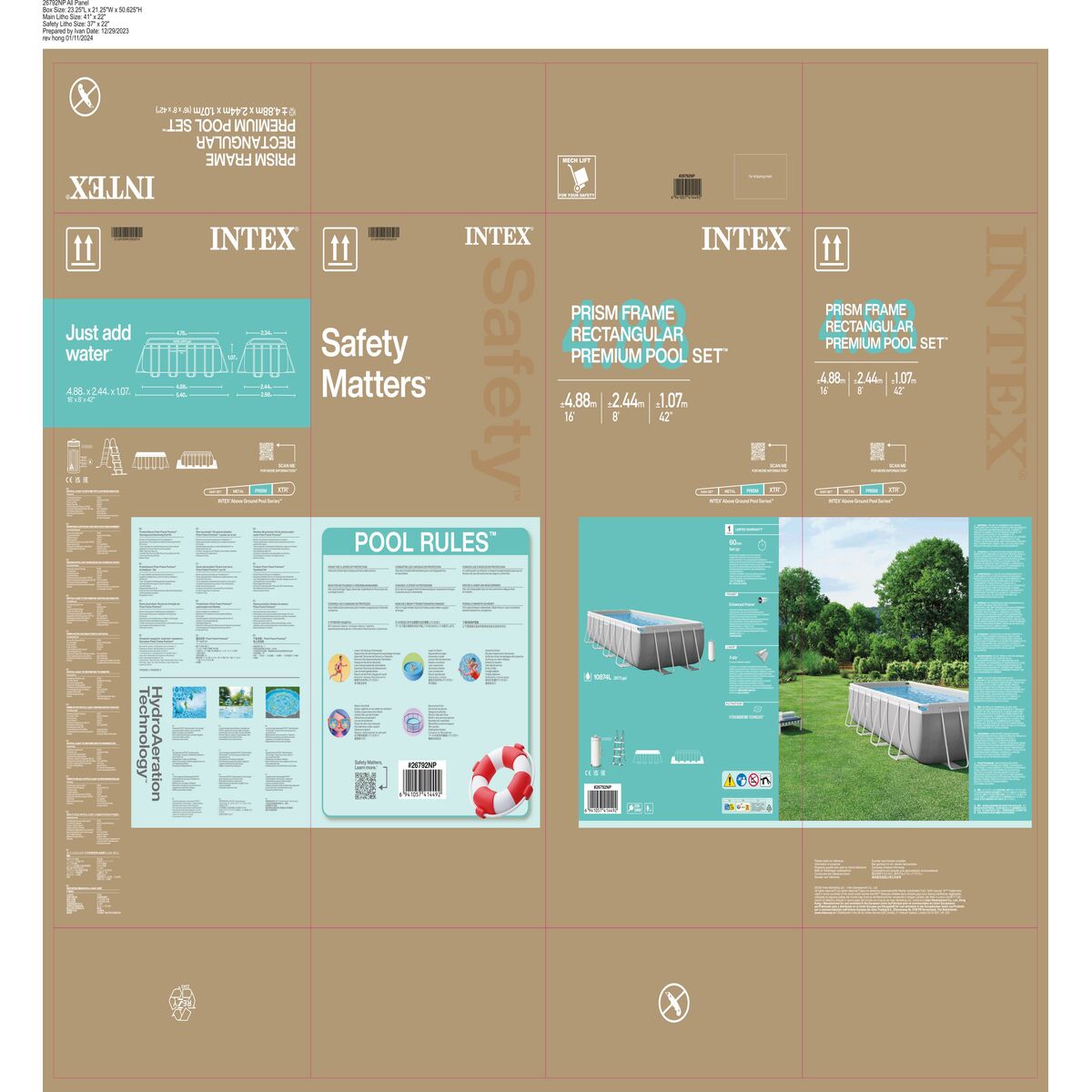 Piscine Démontable Intex 26792 488 x 107 x 244 cm