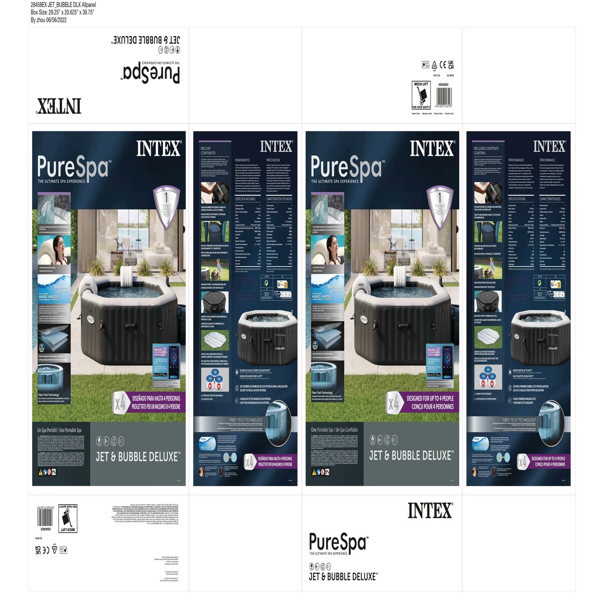 Spa gonflable Intex 201 x 71 x 201 cm 795 L