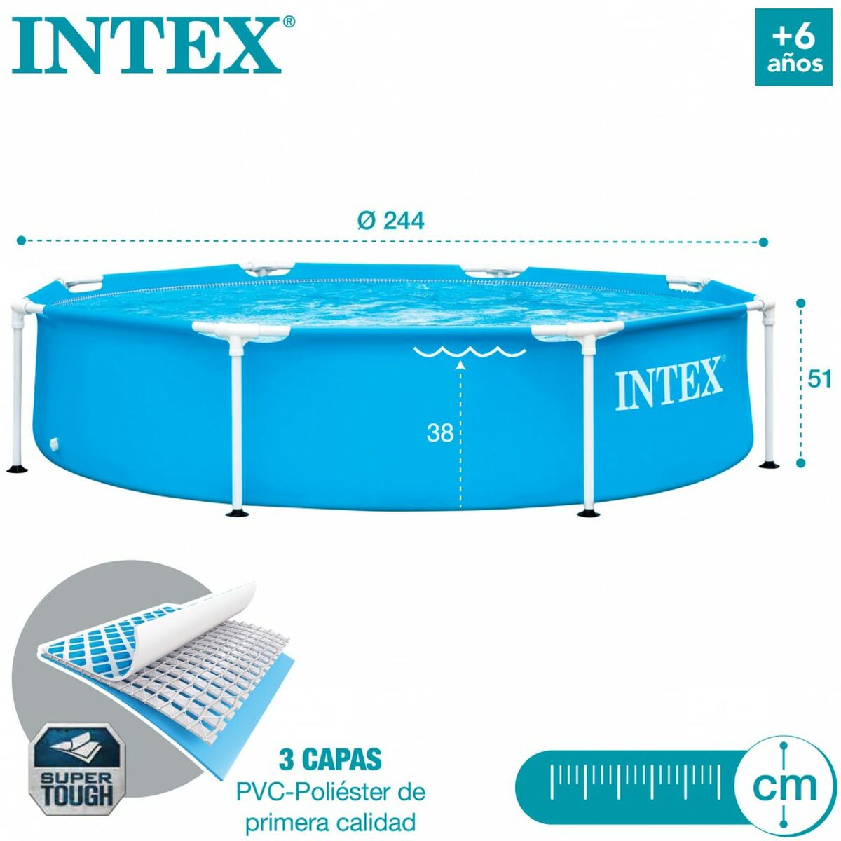 Piscine Démontable Intex 28205NP 244 x 51 x 244 cm 1828 L