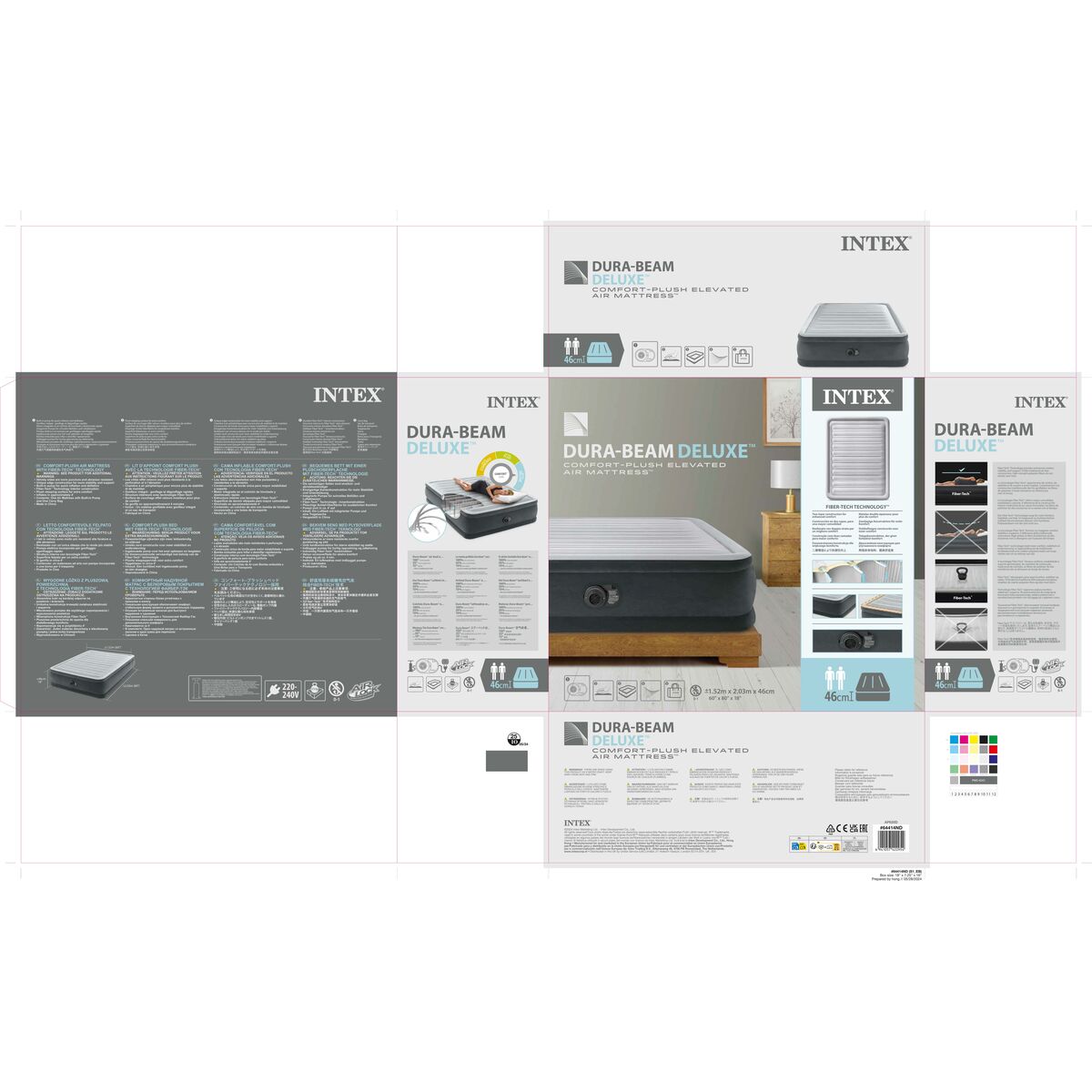 Lit Gonflable Intex FIber-Tech Comfort-Plush 152 x 46 x 203 cm