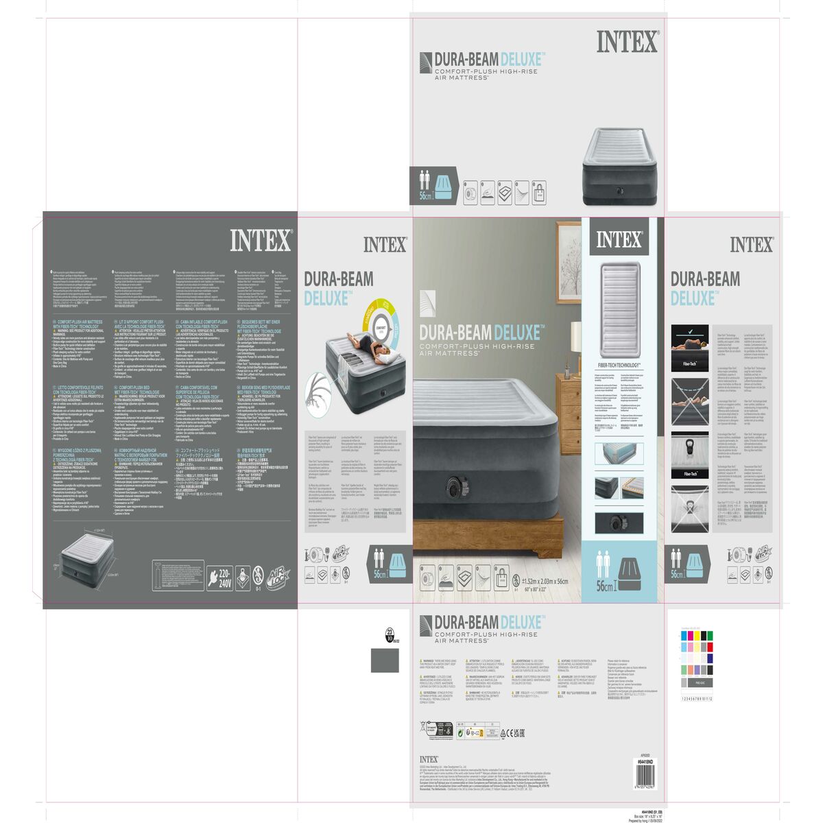 Lit Gonflable Intex Fiber-Tech 152 x 56 x 203 cm